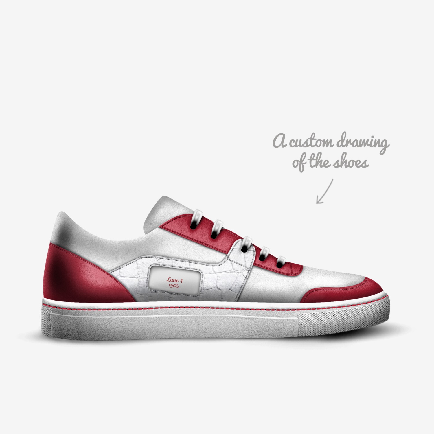 Lane 1 - Diamond Kut custom made in Italy shoes by Amira-dior Traynham- Artis | Sketch view