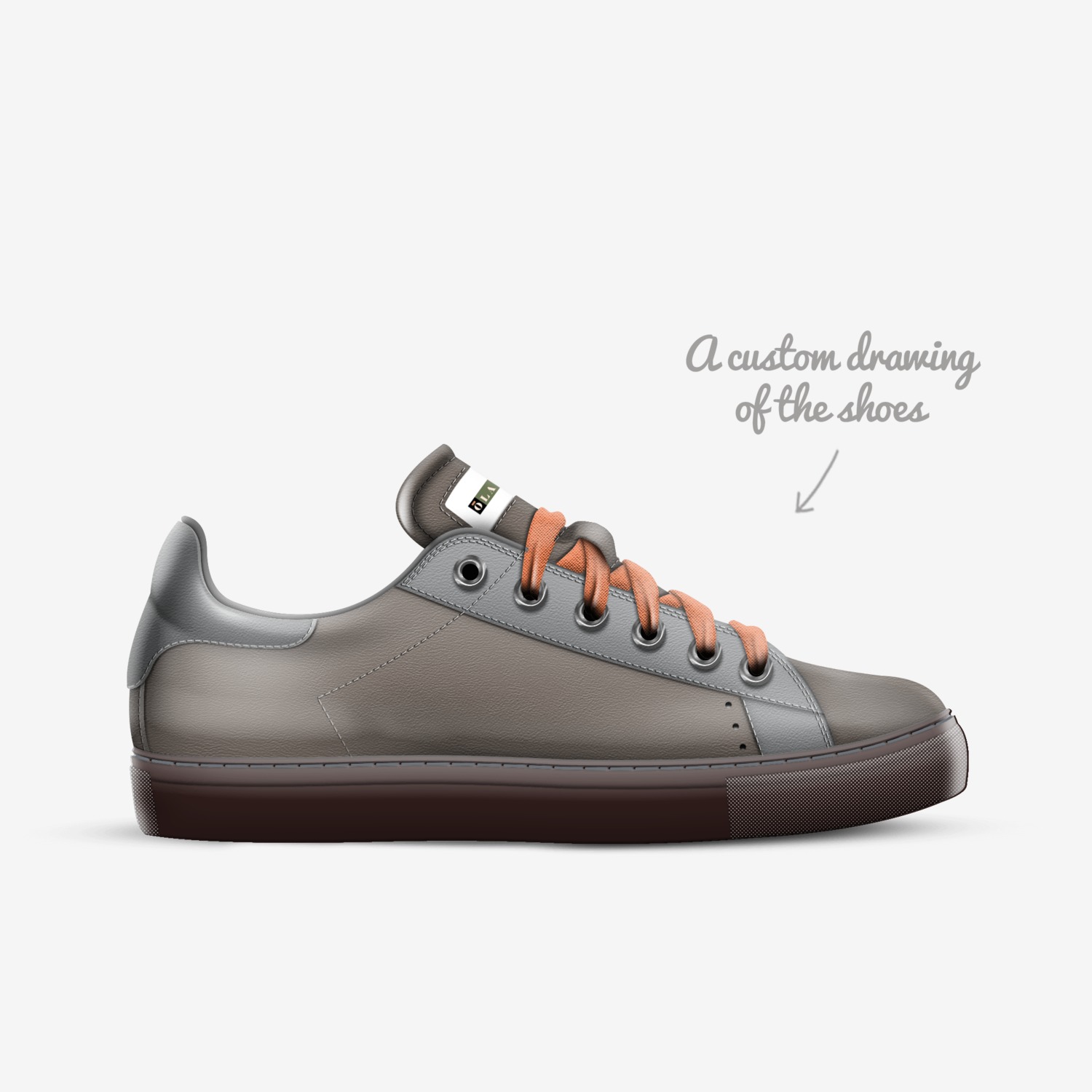 OLAPAH custom made in Italy shoes by Roger H Passie | Sketch view