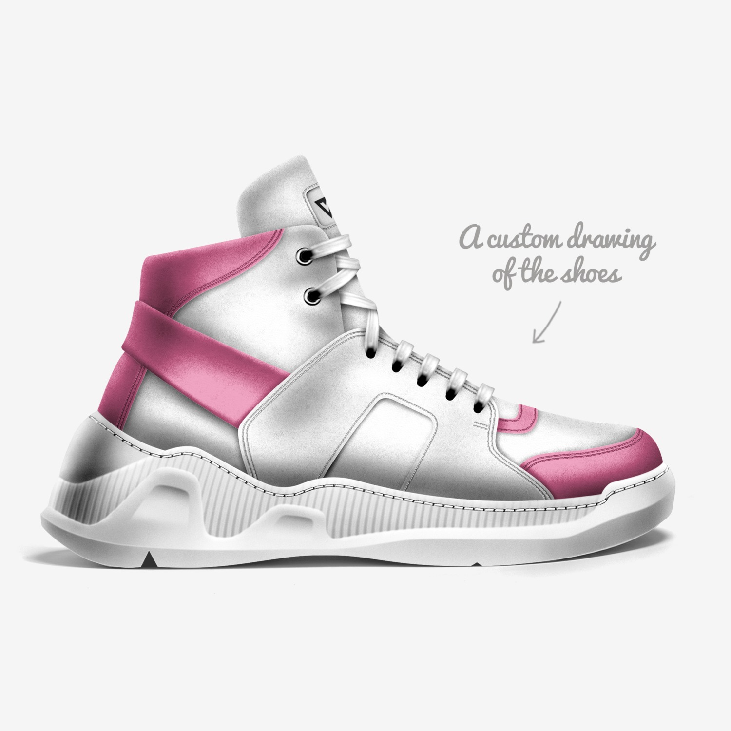 VIBE FITNESS custom made in Italy shoes by Tumeko Allen | Sketch view