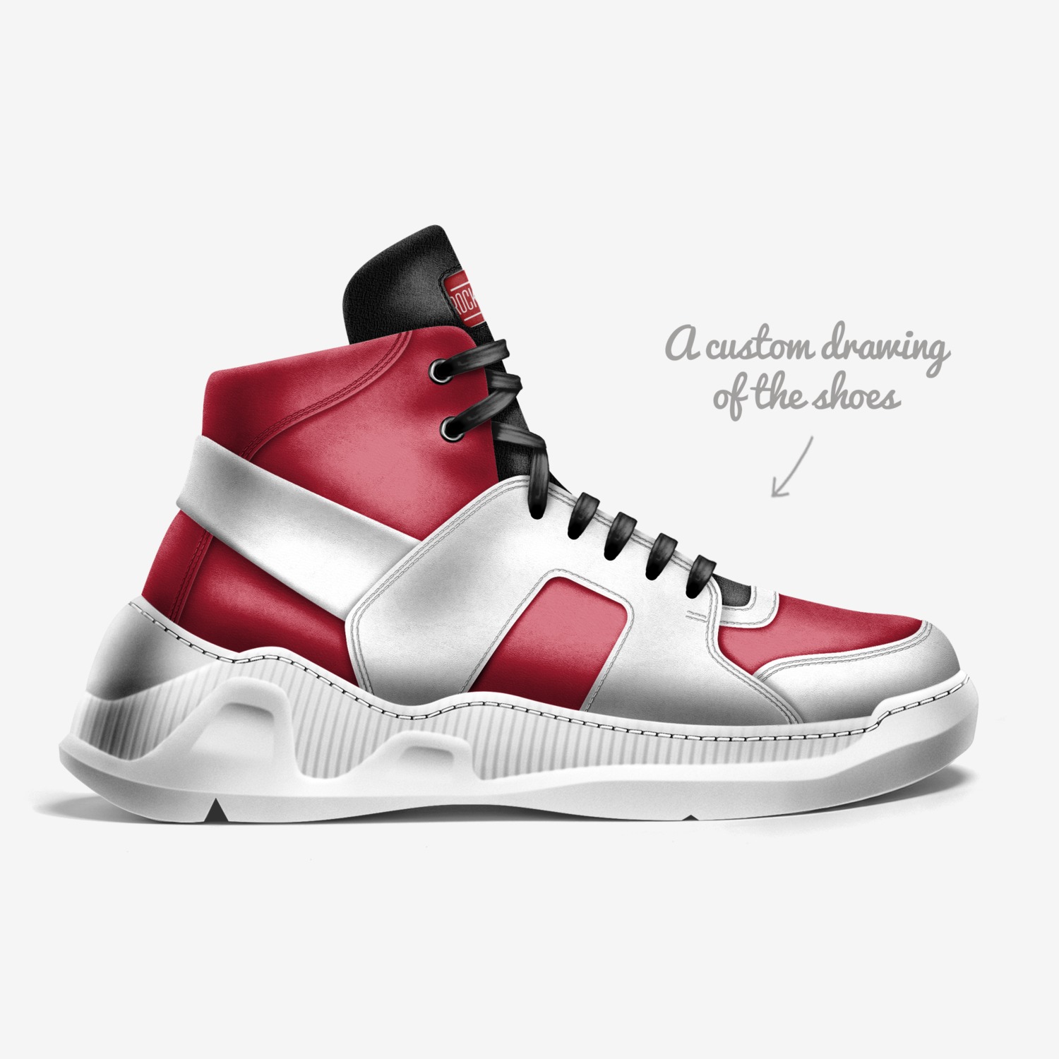 ROCK$TAR ELITE custom made in Italy shoes by Rock$tar Mac | Sketch view