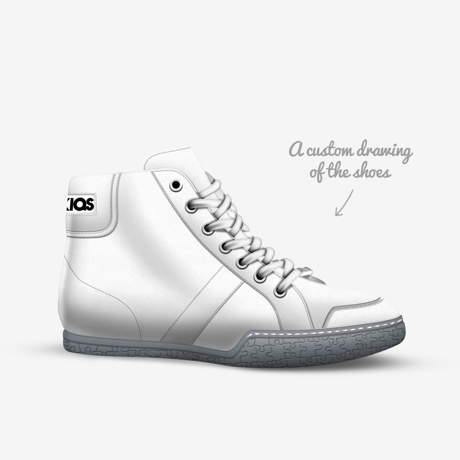 Kiqs custom made in Italy shoes by Stefan Jones | Sketch view