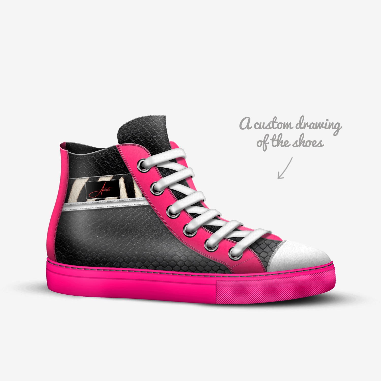 Luxe Lifter 2 custom made in Italy shoes by Tiffany Guido | Sketch view