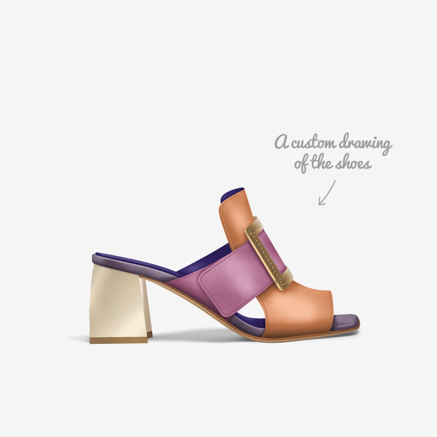 NadiaMonae custom made in Italy shoes by Nadia Monae | Sketch view