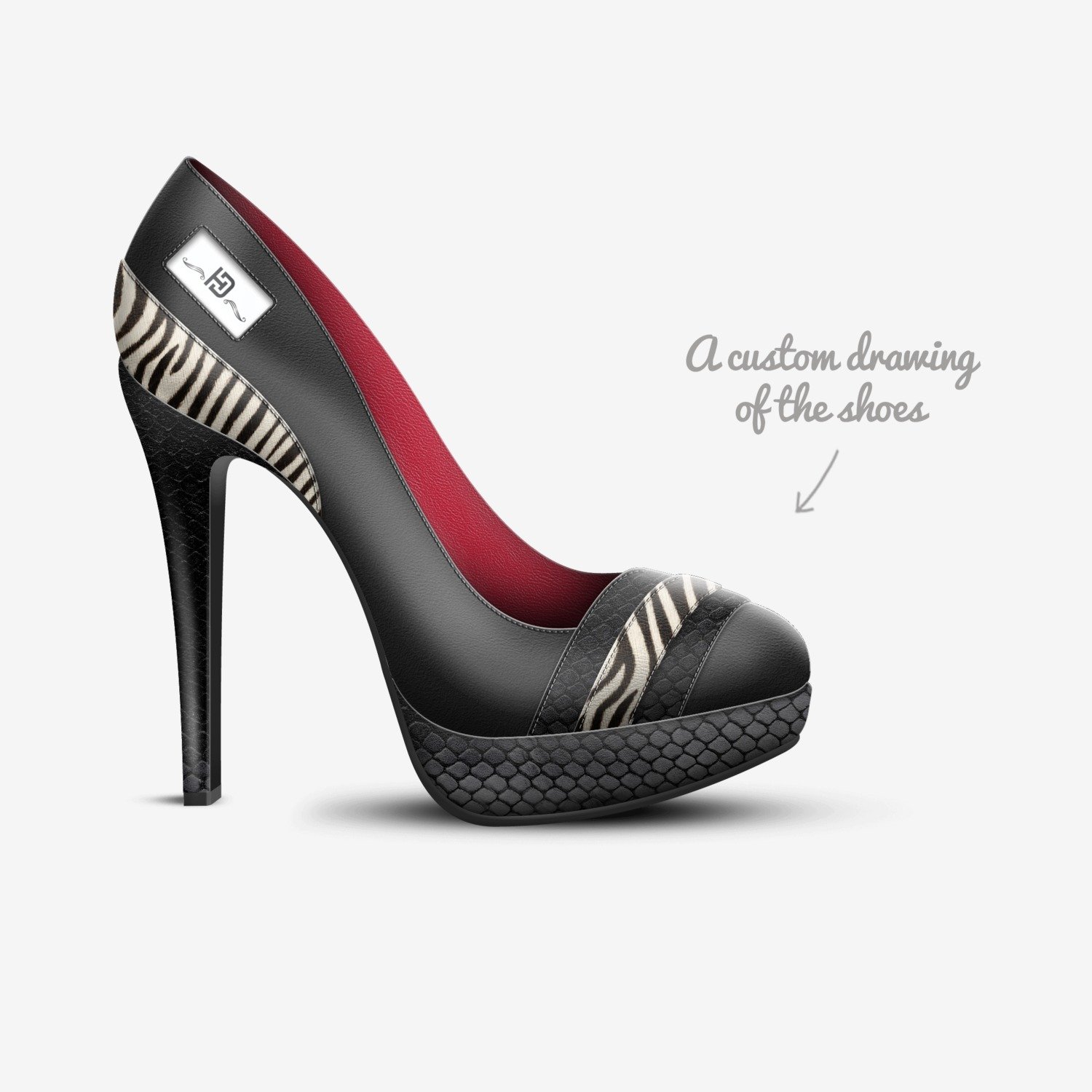 Luxury Colour Très custom made in Italy shoes by Jonathan Ellison | Sketch view