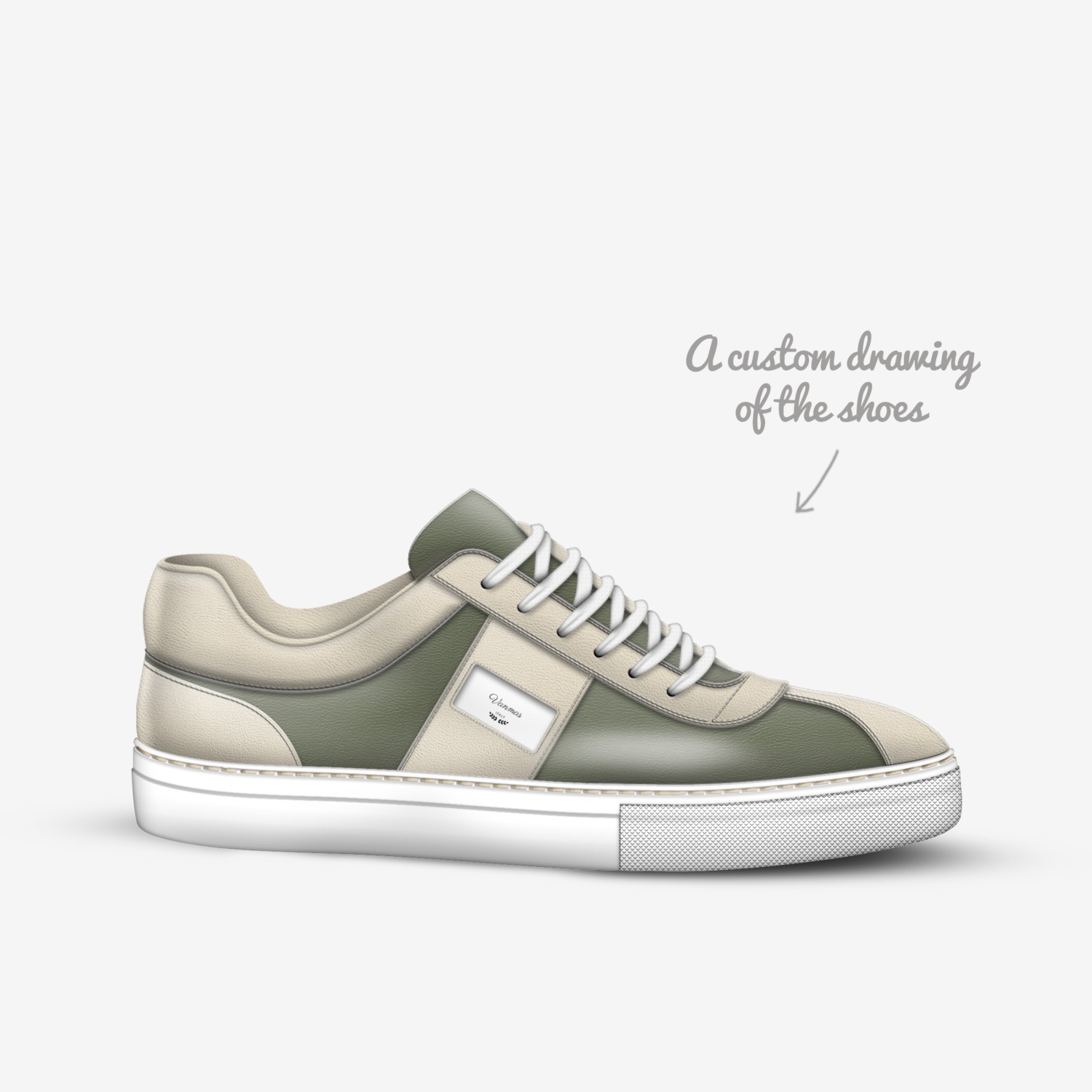 Vanmas custom made in Italy shoes by vangile Maseko | Sketch view