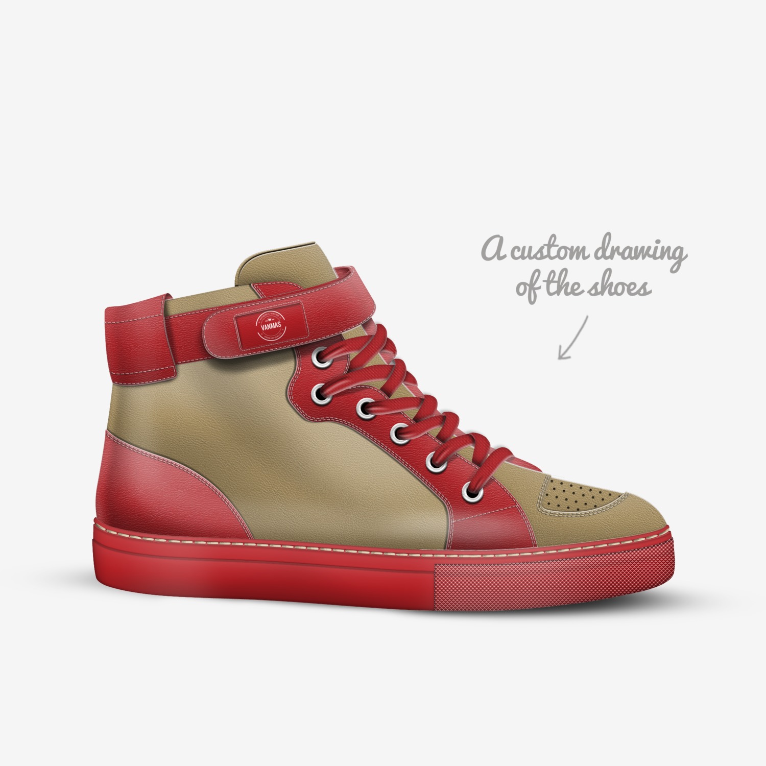 Vanmas custom made in Italy shoes by vangile Maseko | Sketch view