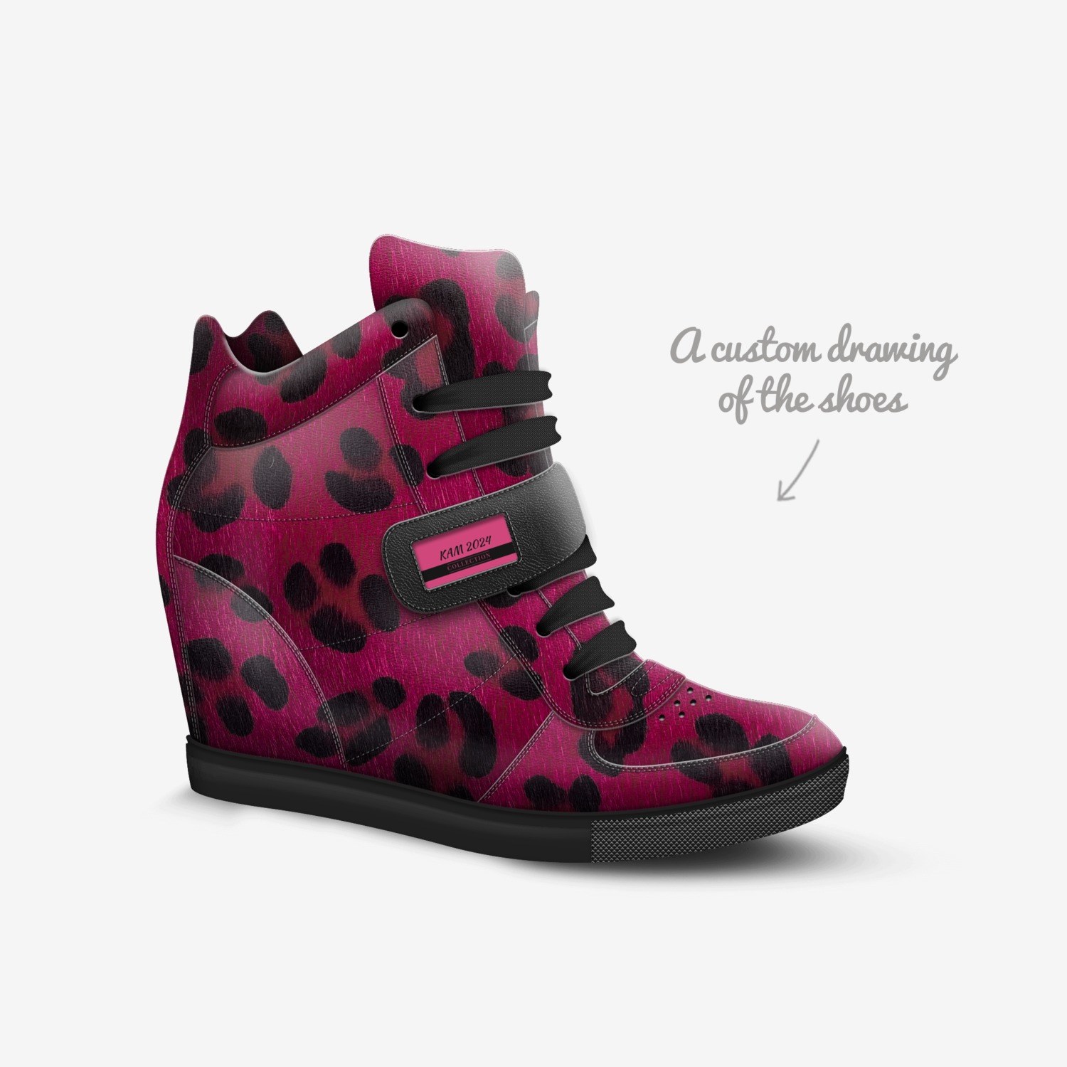 KAM 2024 custom made in Italy shoes by Aminata Kamara | Sketch view
