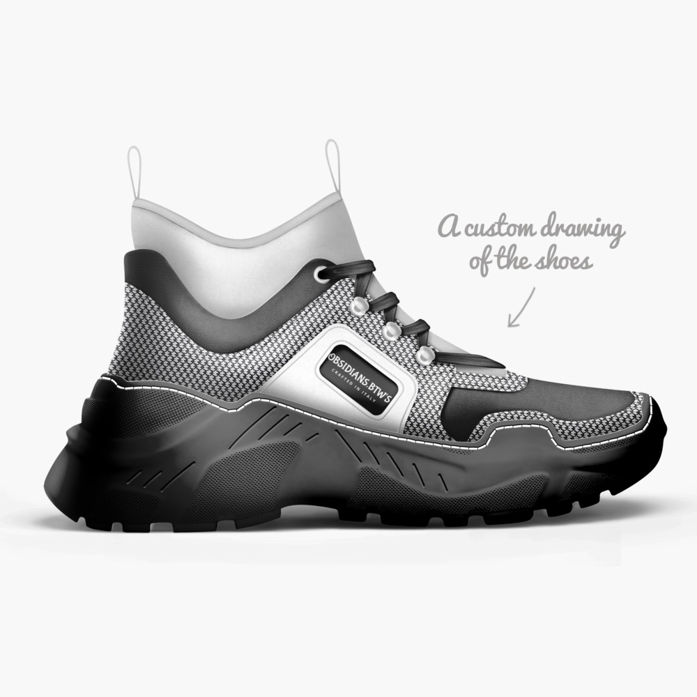 OBSIDIANS.BTW'S limited edition shoe OBSIDIANS.BTW'S artisan made in Italy shoes by Monroe King