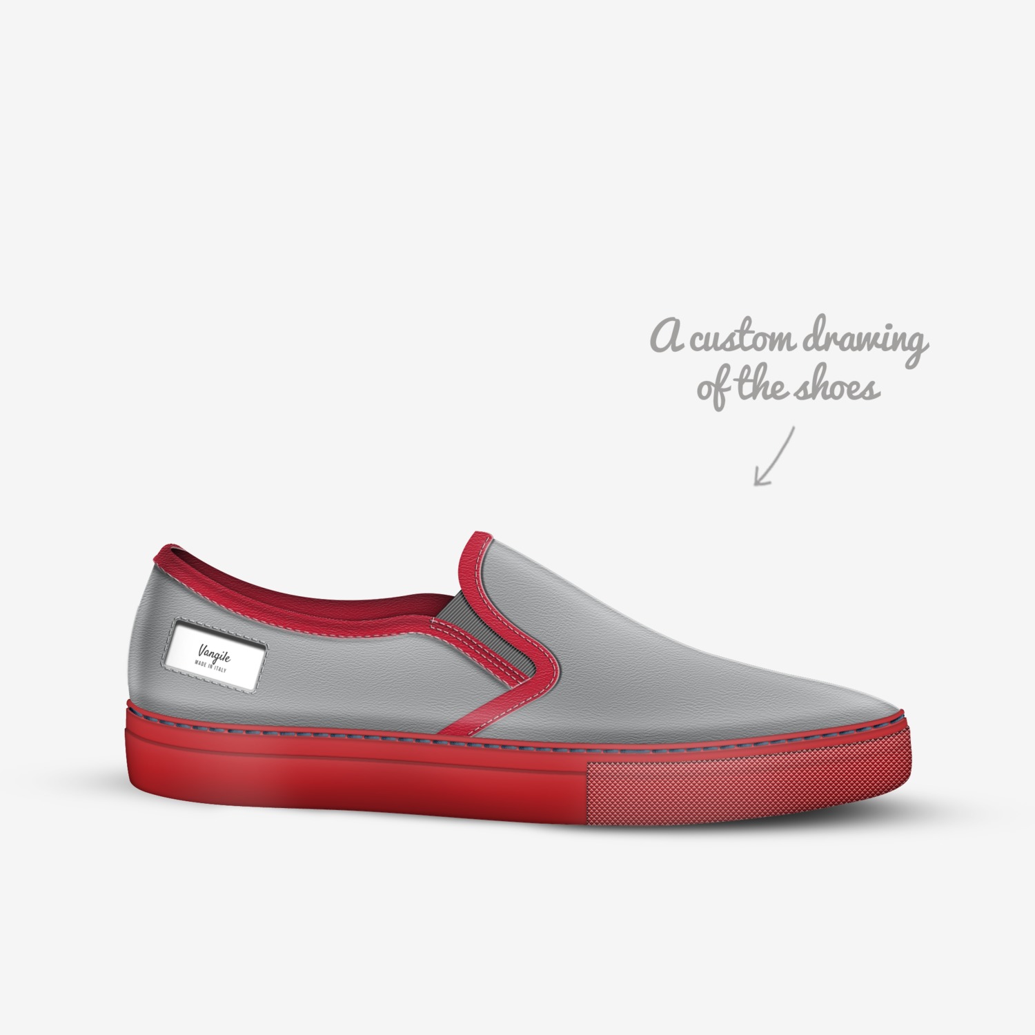 Vangile custom made in Italy shoes by vangile Maseko | Sketch view
