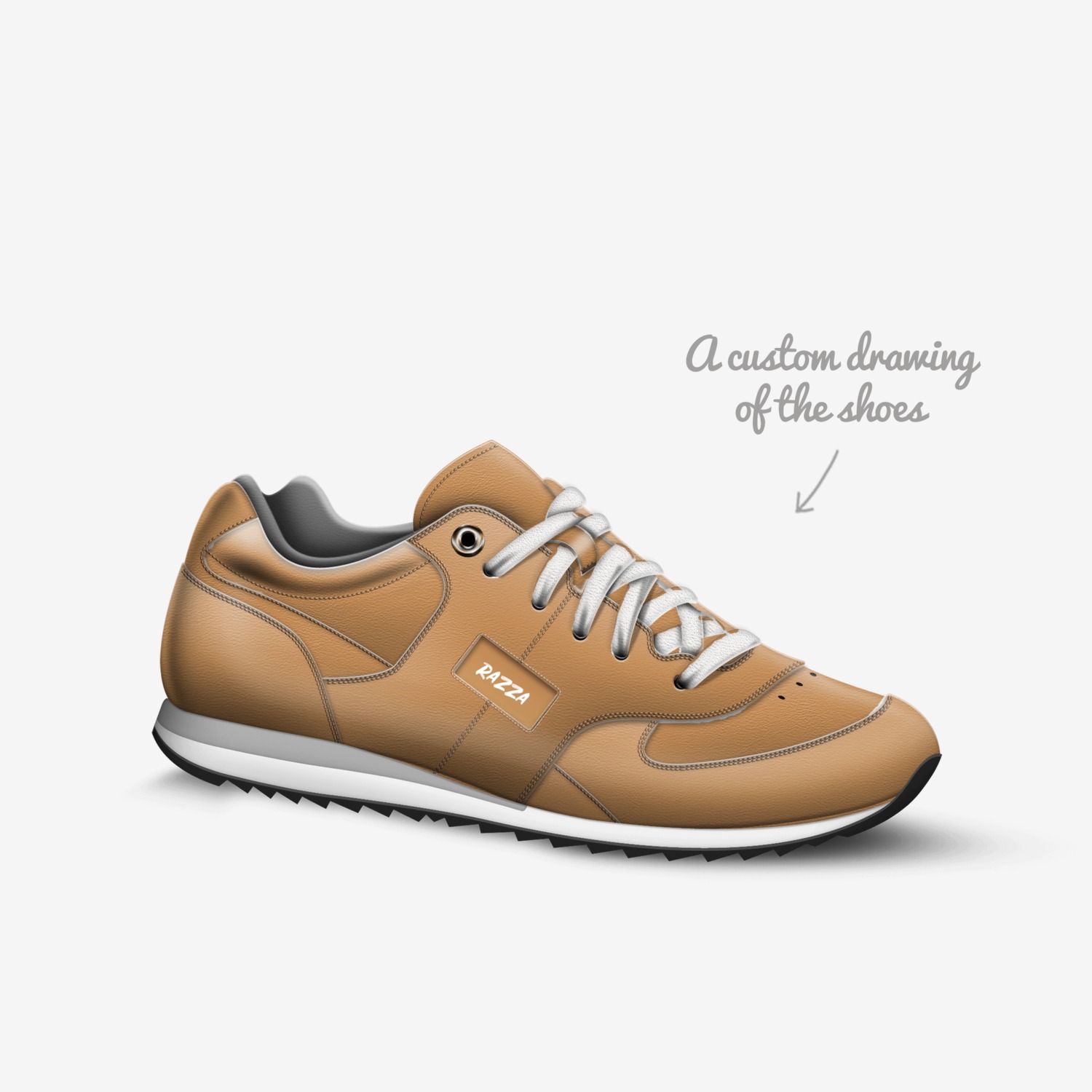 Razza  custom made in Italy shoes by Rich King | Sketch view