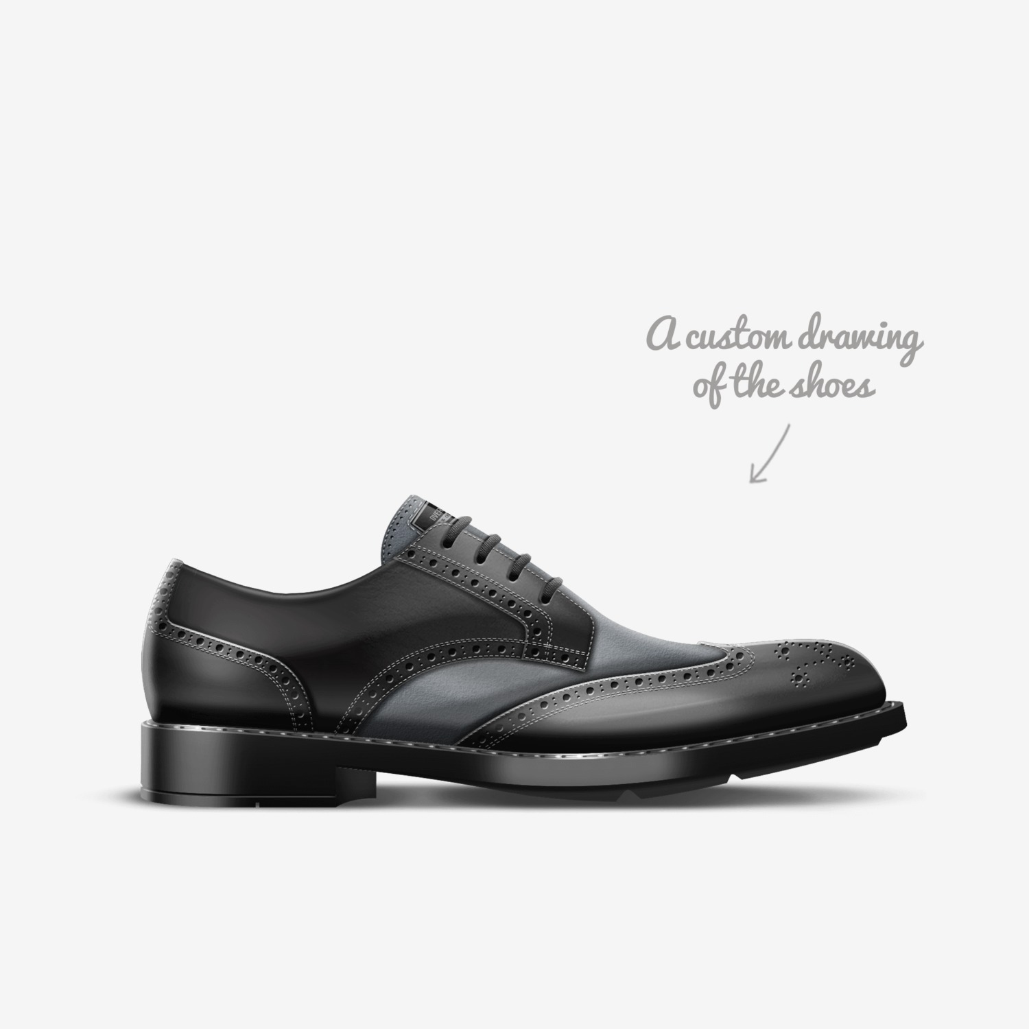 Overcast custom made in Italy shoes by Alonzo Echavarria Garza | Sketch view