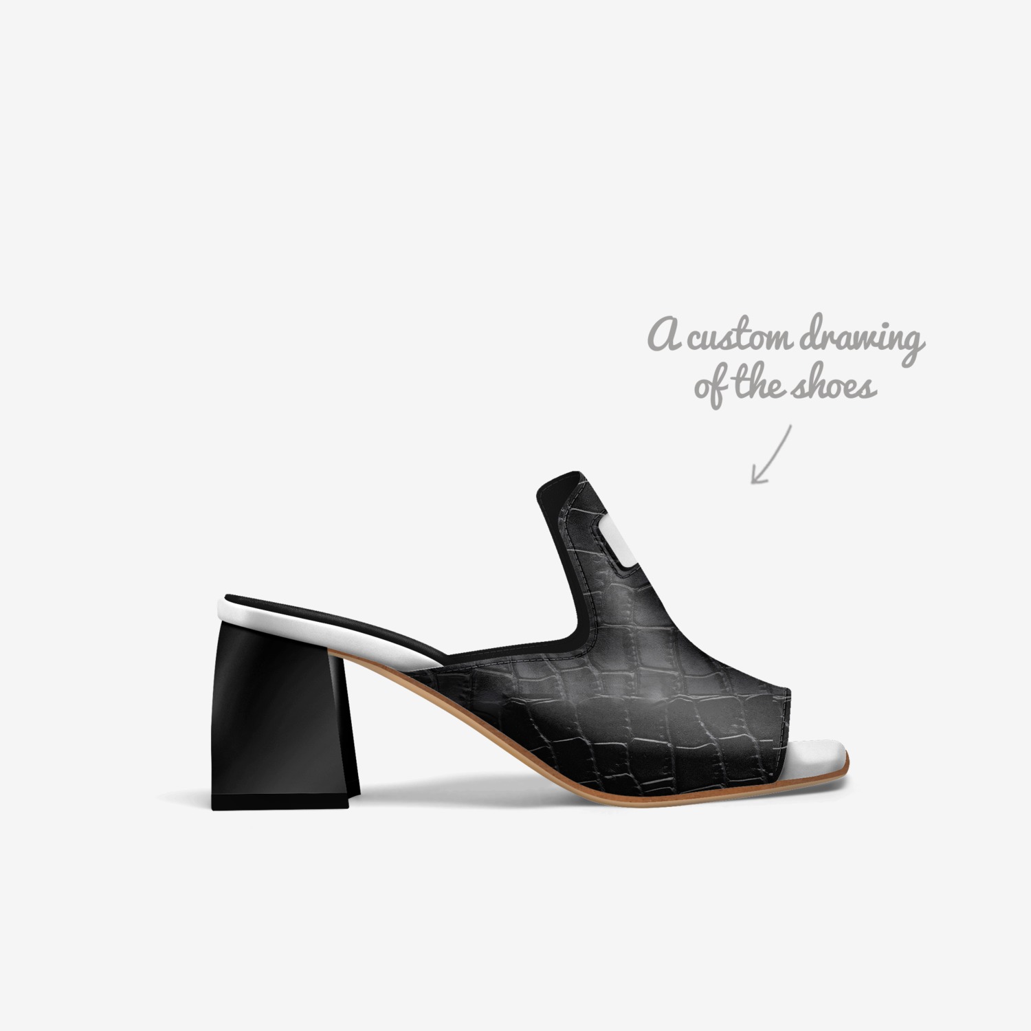 Soles of Bey custom made in Italy shoes by Quiame Bey | Sketch view