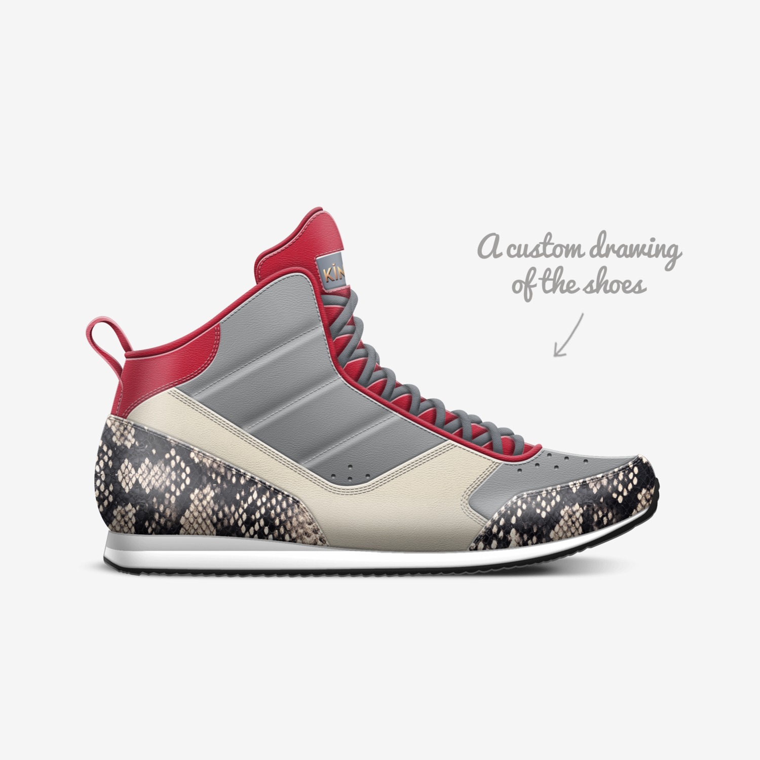Razza Runner custom made in Italy shoes by Rich King | Sketch view