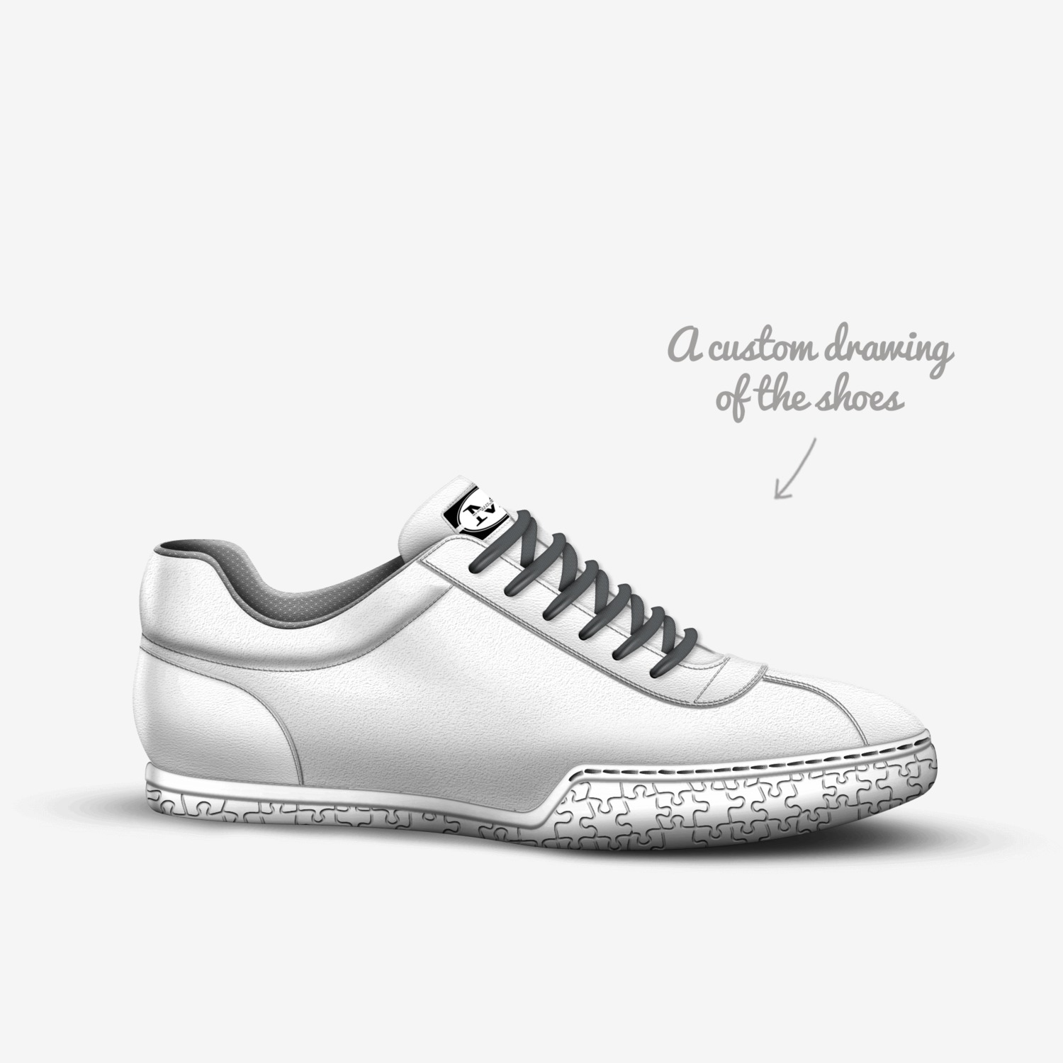MMD custom made in Italy shoes by Medellin Mafia Design | Sketch view