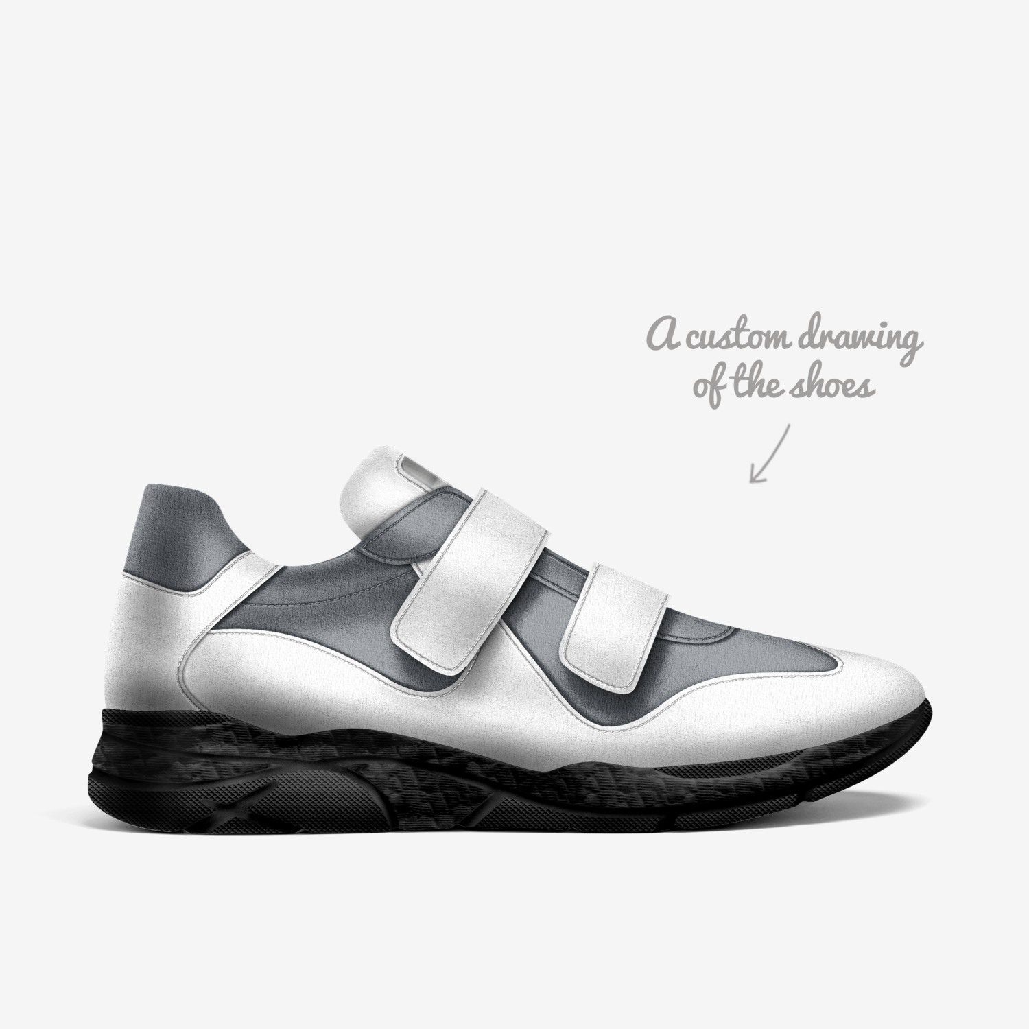 Zillion Bandz Plan custom made in Italy shoes by Kallai Brown | Sketch view