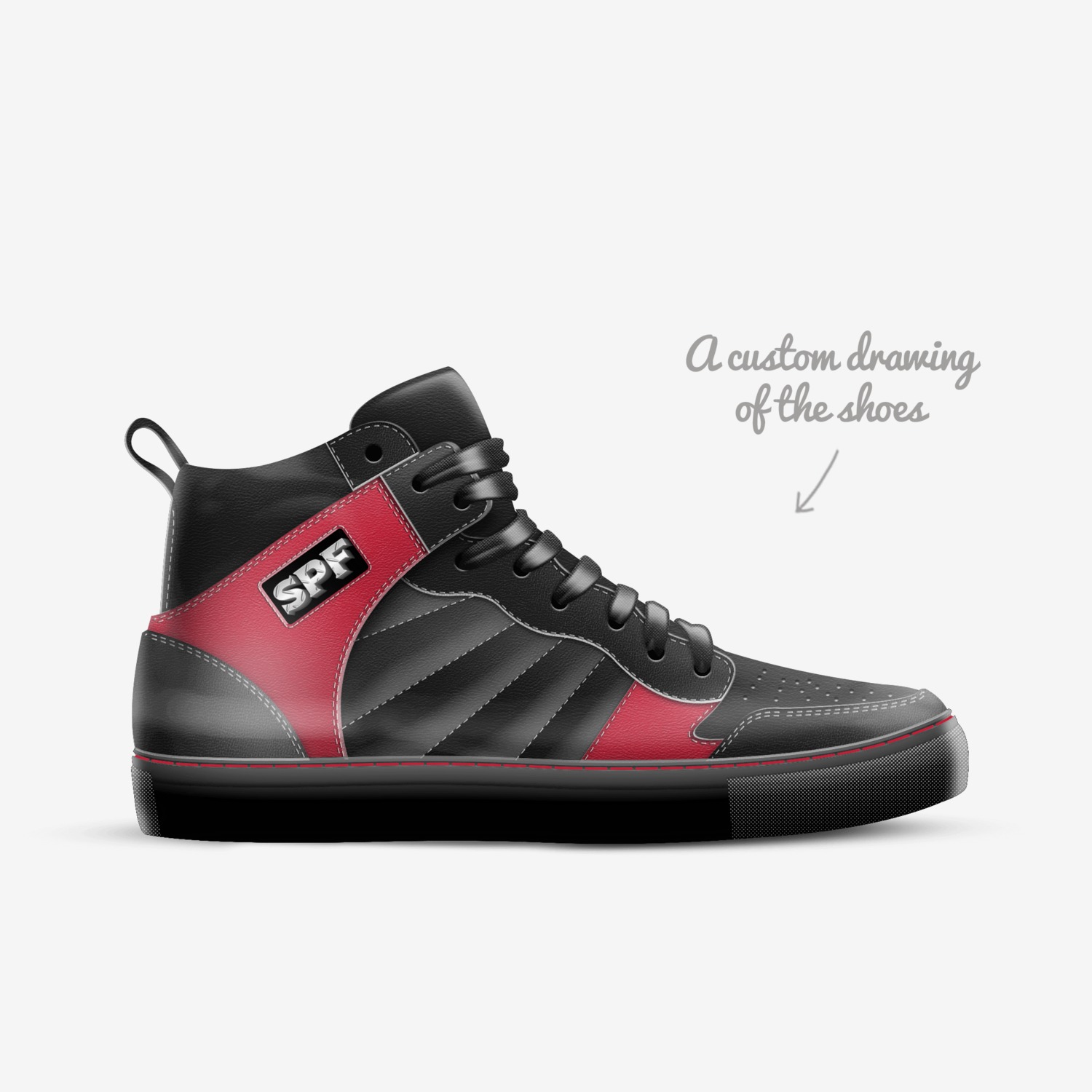 Studio Kimchi  custom made in Italy shoes by Amanda Forbes | Sketch view