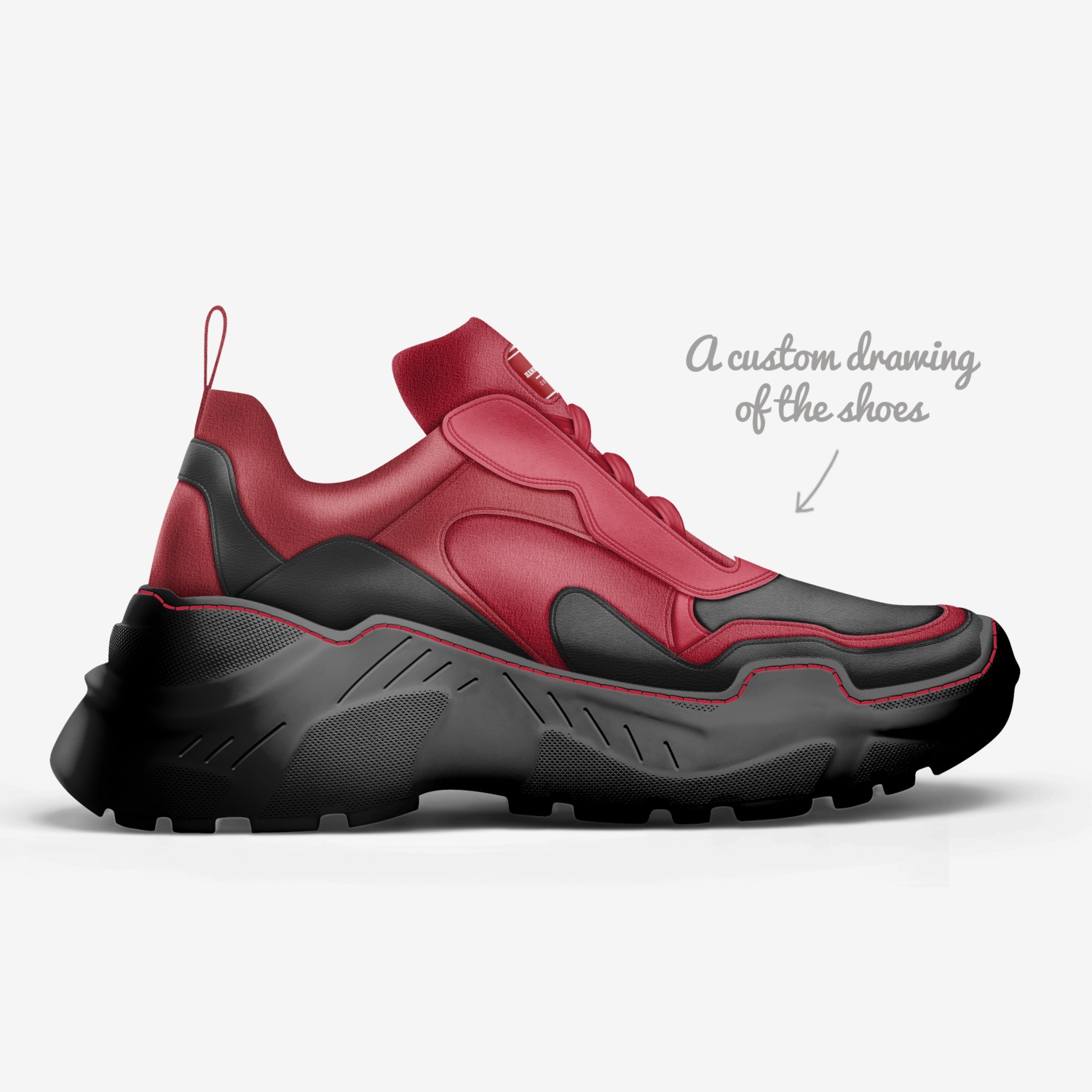 Luci Sport 1991 custom made in Italy shoes by Hank Luciano | Sketch view
