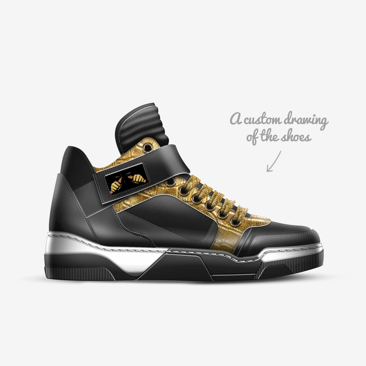Qwasha premium custom made in Italy shoes by Lincoln Samkelo Fihla | Sketch view