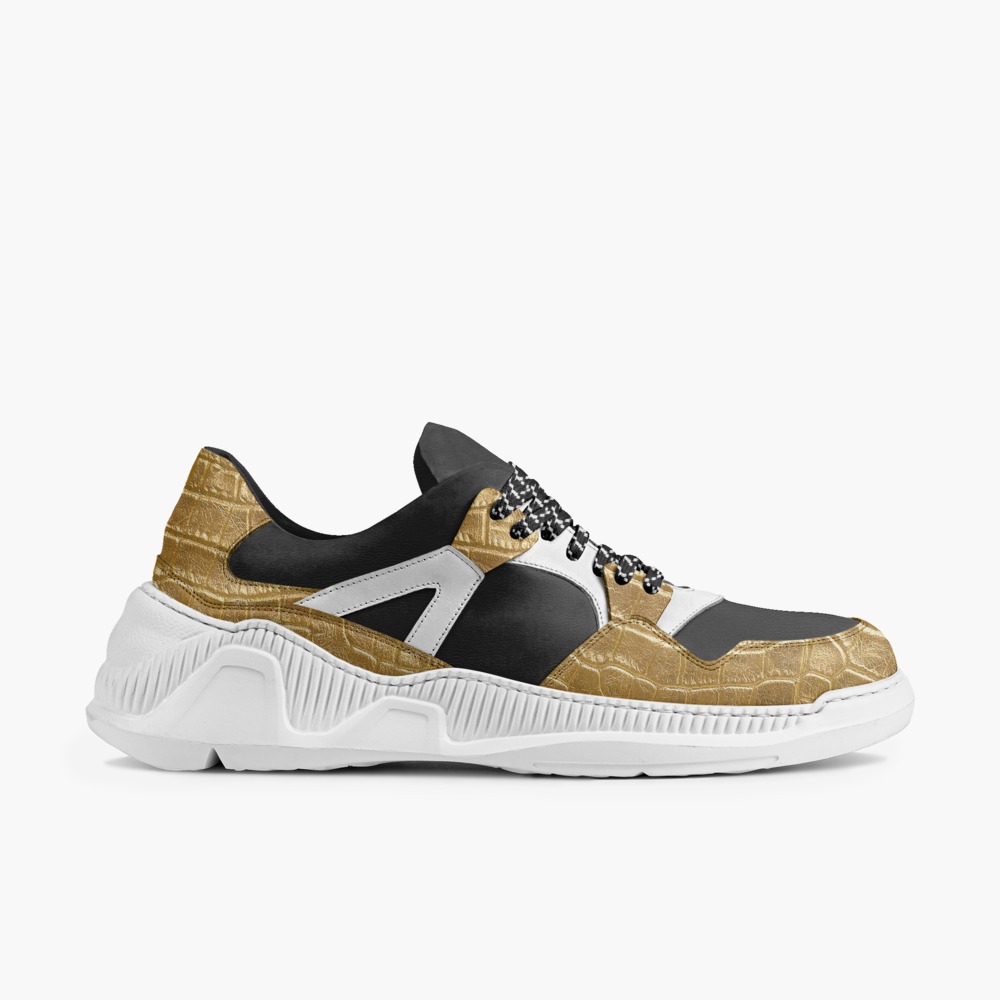 Zen Q Gold 1s limited edition shoe Zen Q Gold 1s artisan made in Italy shoes by Deante Steele