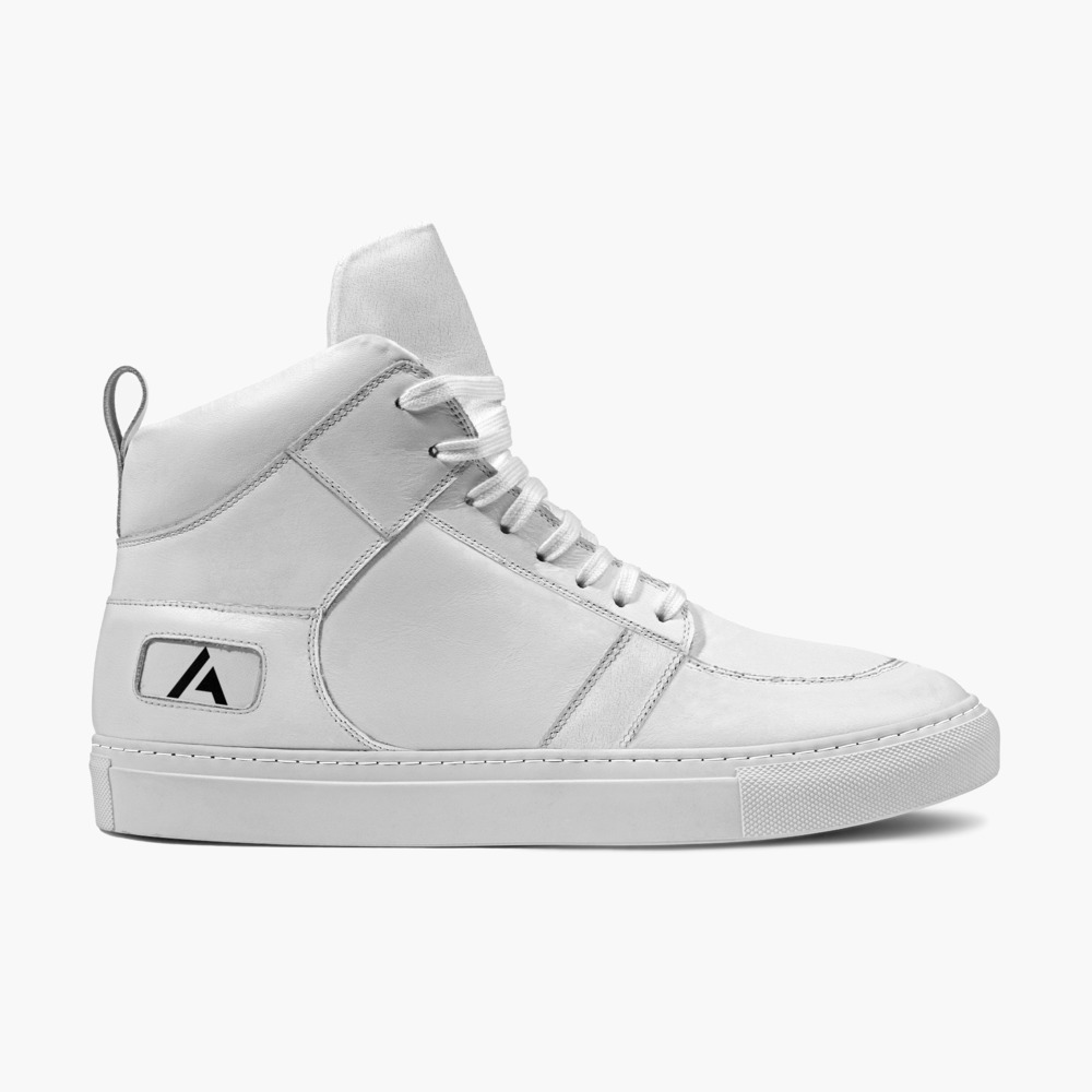 Fresh White Kicks limited edition shoe Fresh White Kicks artisan made in Italy shoes by Aaron Belyea