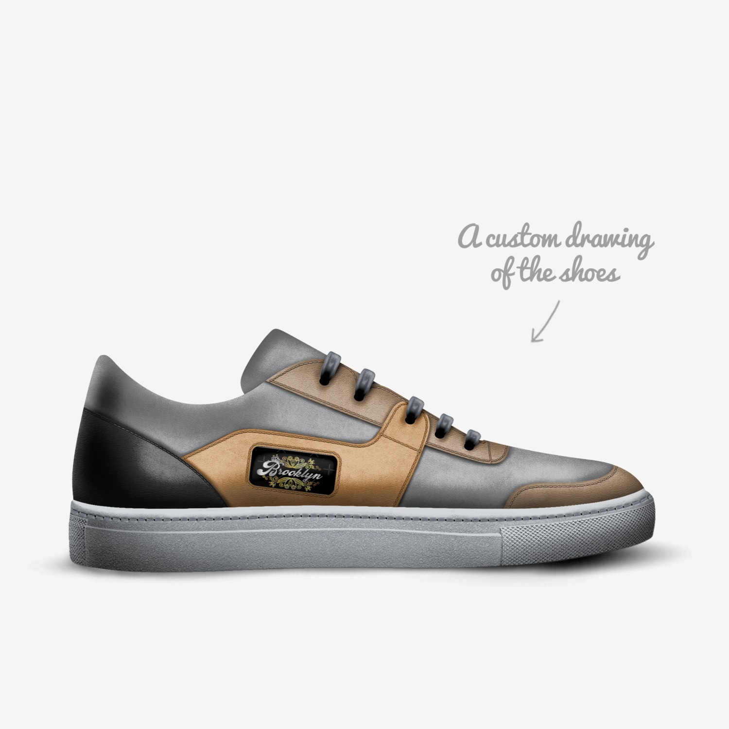 Bk knights  custom made in Italy shoes by Ny-leeka Jackson | Sketch view