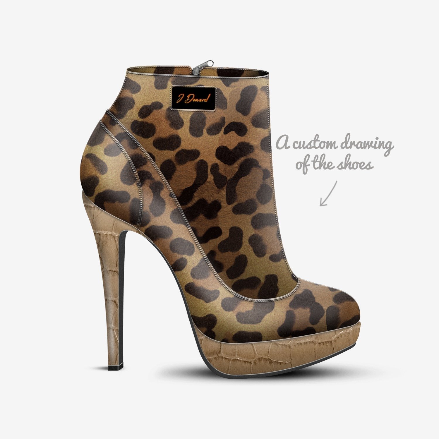 J Denard  custom made in Italy shoes by Jarrod Dixon | Sketch view