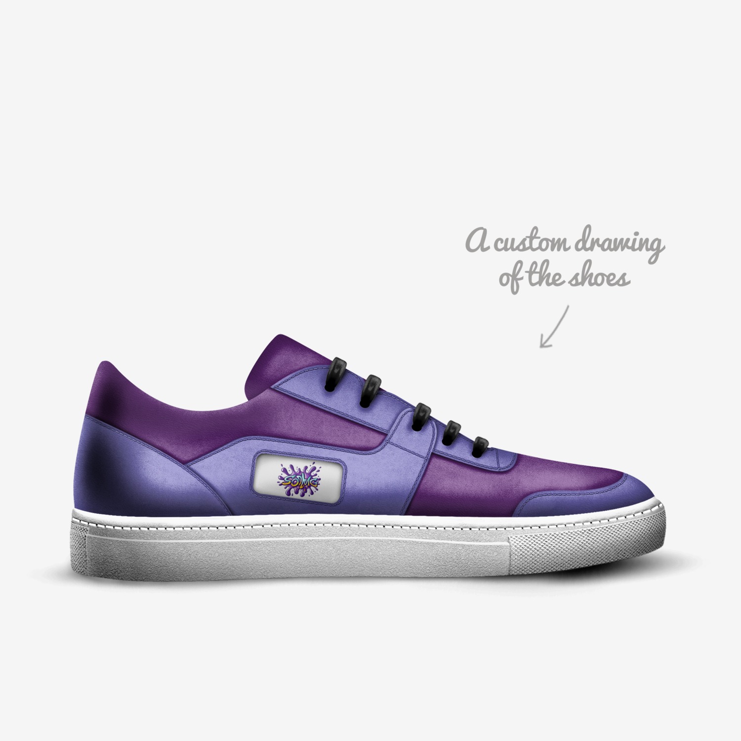 SODMG Kicks custom made in Italy shoes by Sodmg Brand | Sketch view