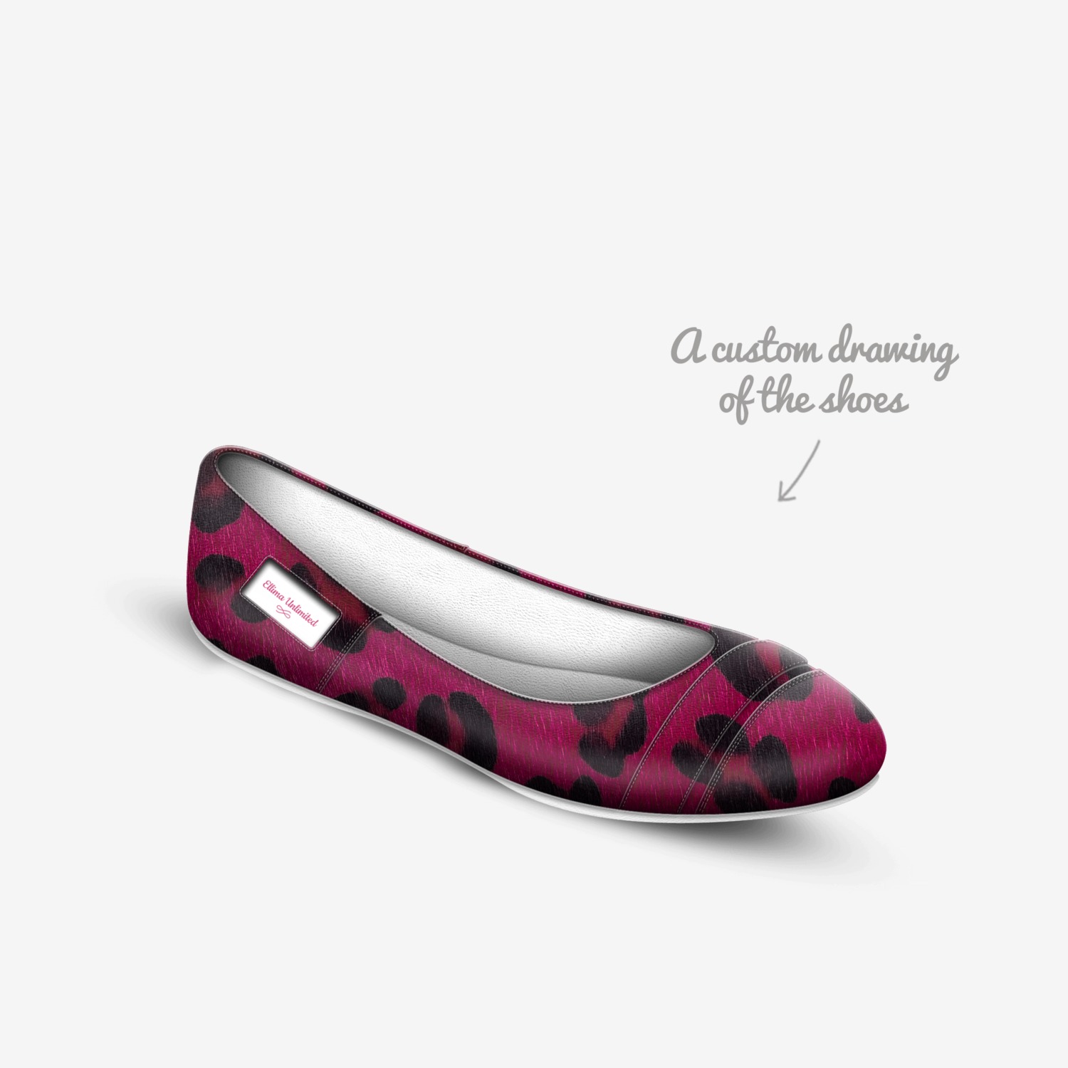 Ellima Unlimited custom made in Italy shoes by Trēsha Judson | Sketch view