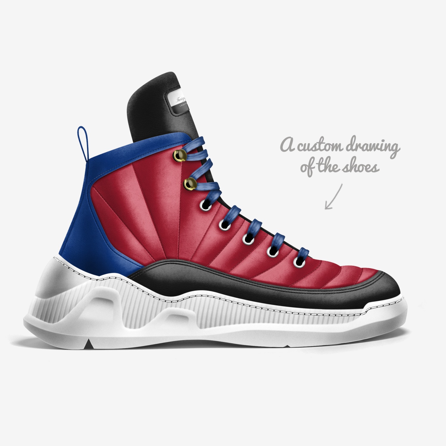Twiggy Footwear custom made in Italy shoes by Brandon Danard | Sketch view