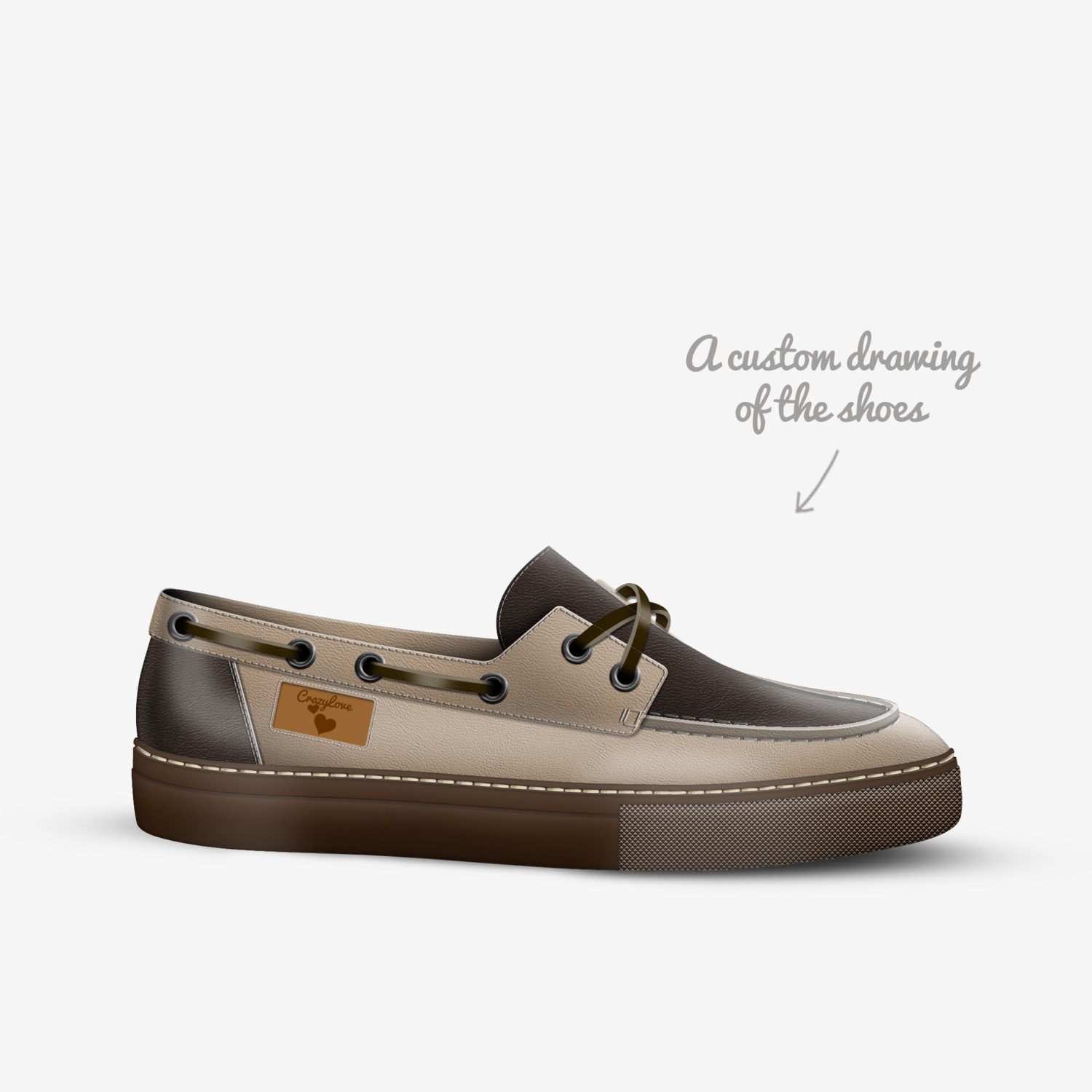 CrazyLove custom made in Italy shoes by Ayesha Hassaum | Sketch view