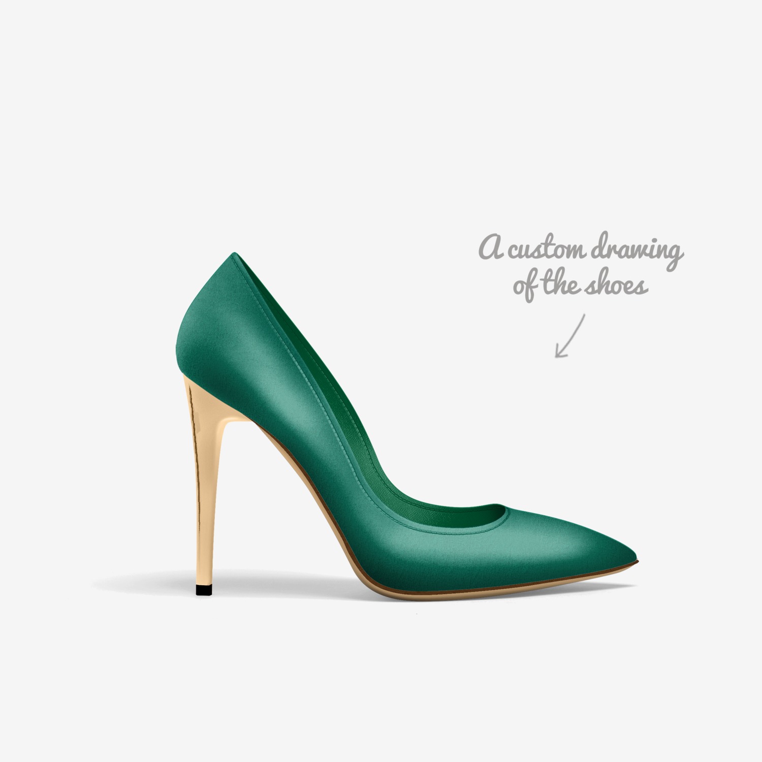 Emerald Envy custom made in Italy shoes by Rauh Karim | Sketch view