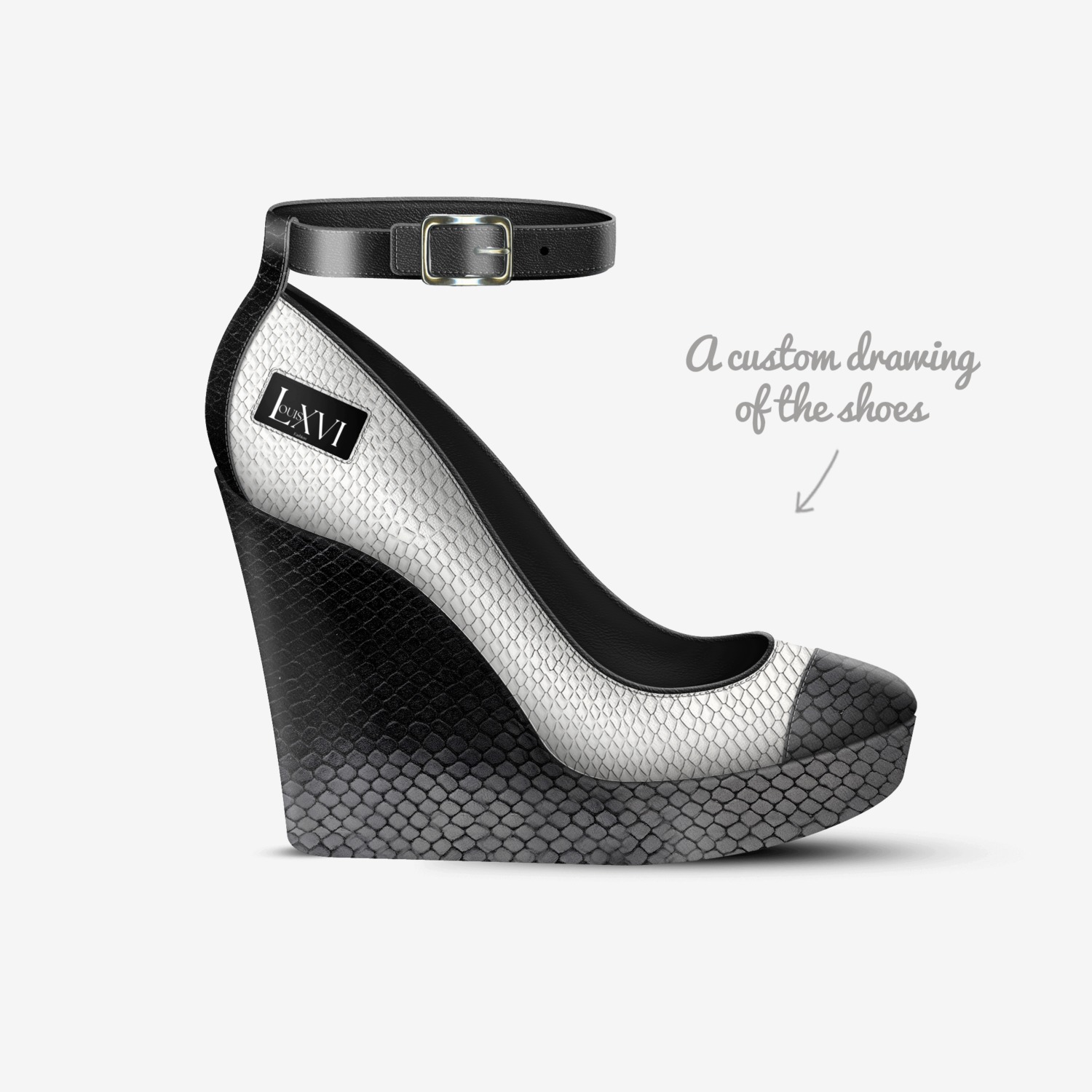 Louis VX1 custom made in Italy shoes by Aboutir Apparel | Sketch view