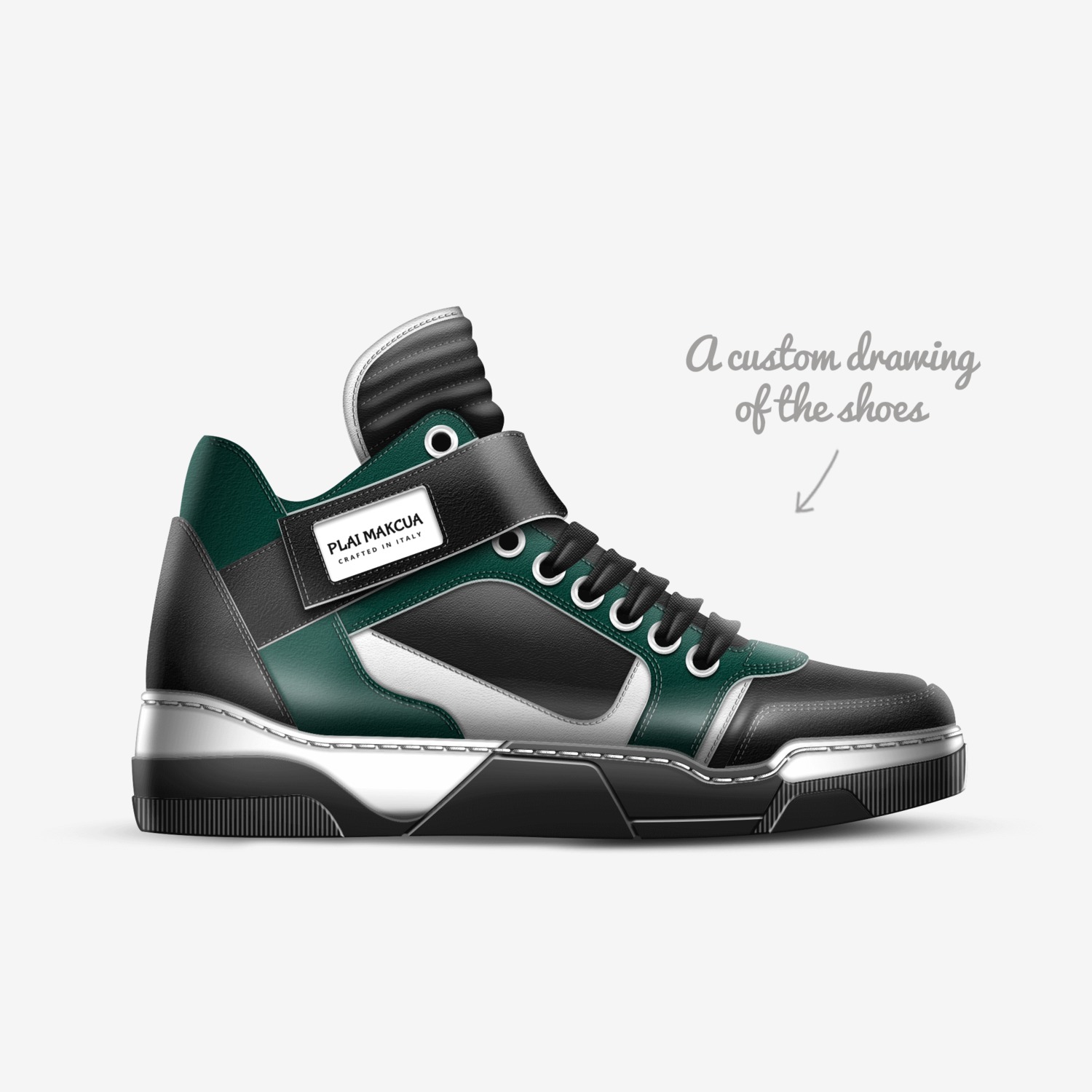 PLAI MAKCUA custom made in Italy shoes by Darryl D Greene | Sketch view