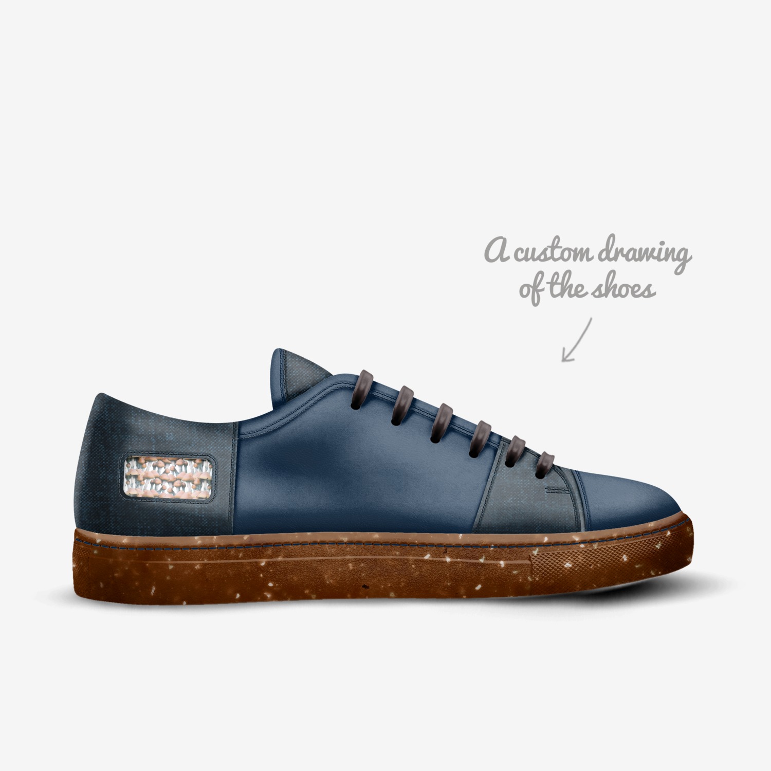 Sweet Terpenes custom made in Italy shoes by Heather Stanley | Sketch view