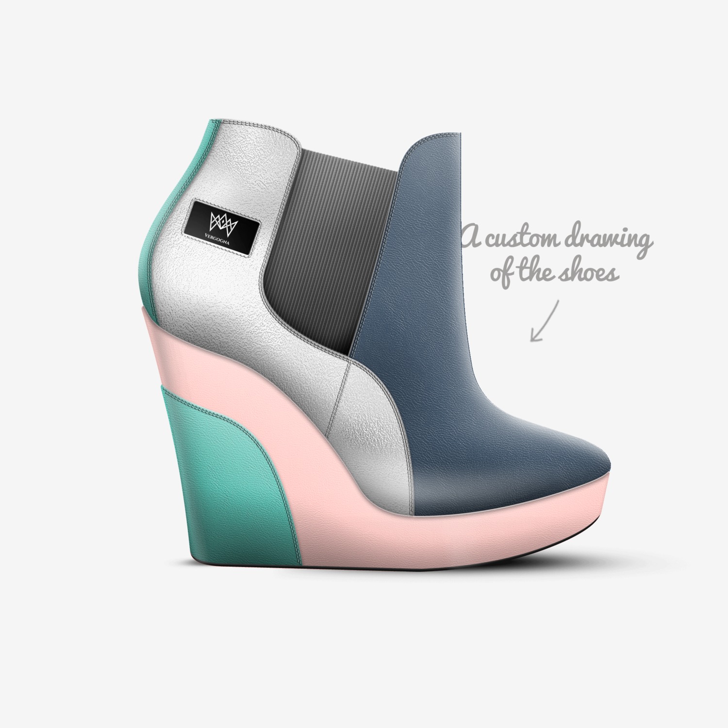 Capri custom made in Italy shoes by Laura Gandarillas | Sketch view