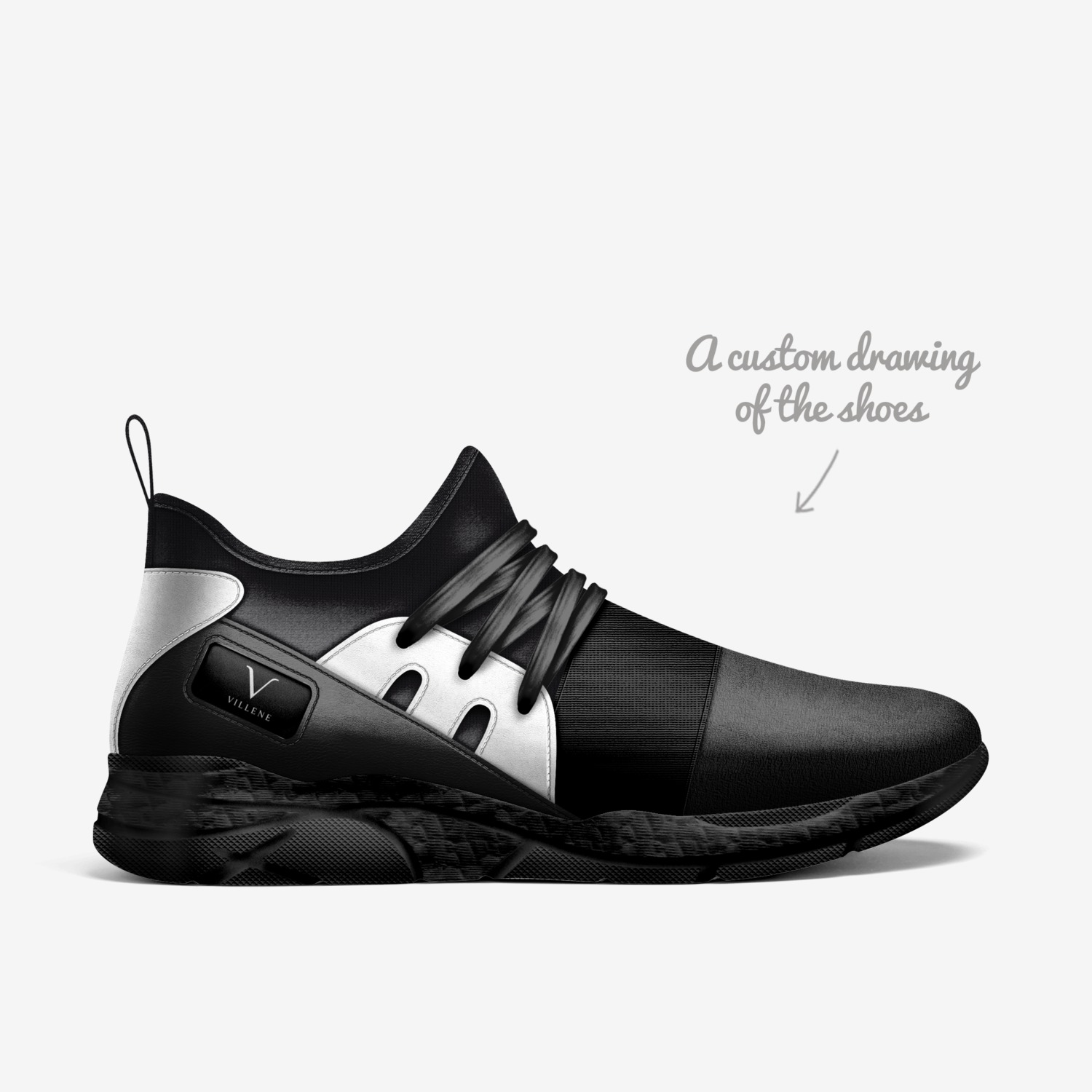 Villene  custom made in Italy shoes by Linus Laxman | Sketch view