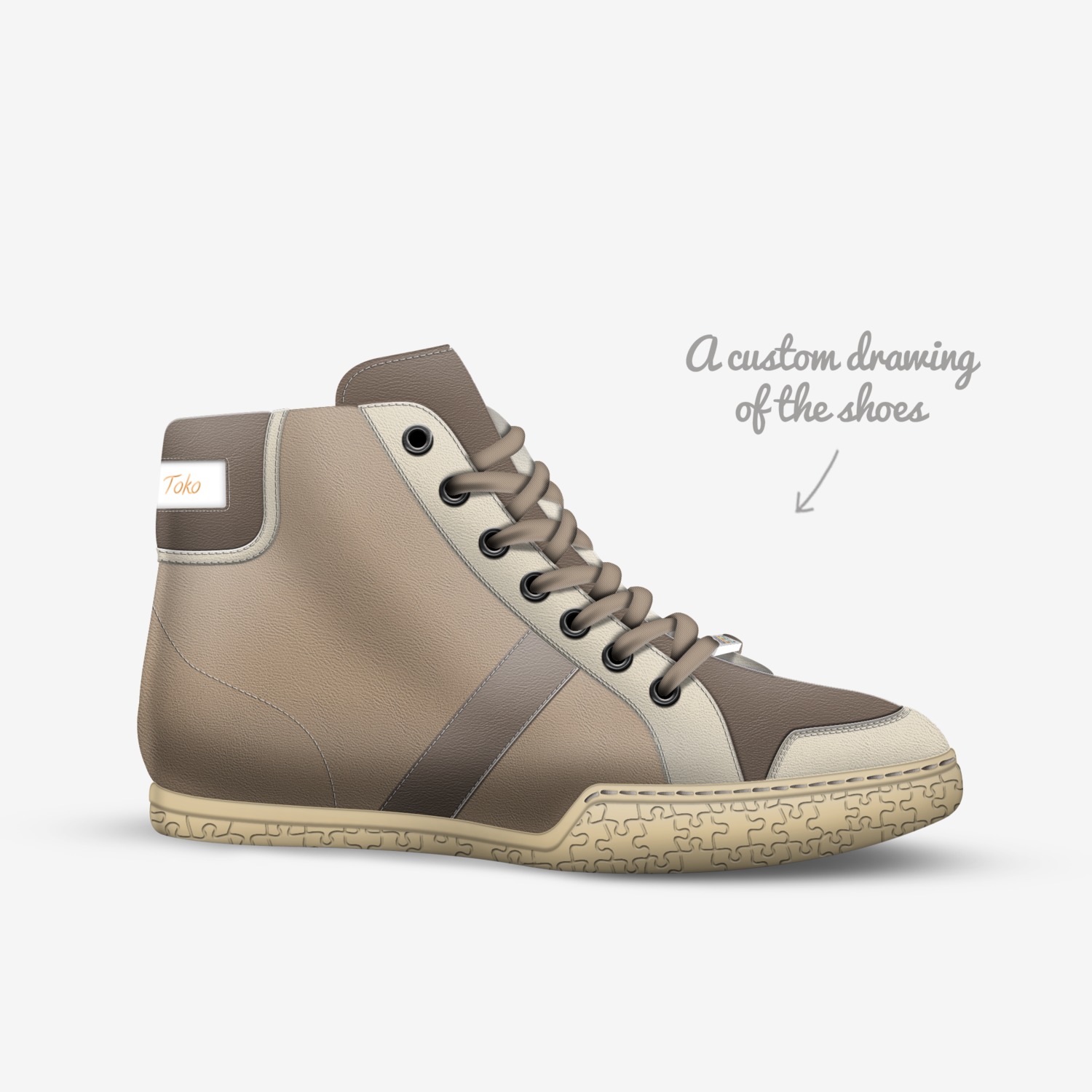 Toko custom made in Italy shoes by Zhivanka Brlamova | Sketch view