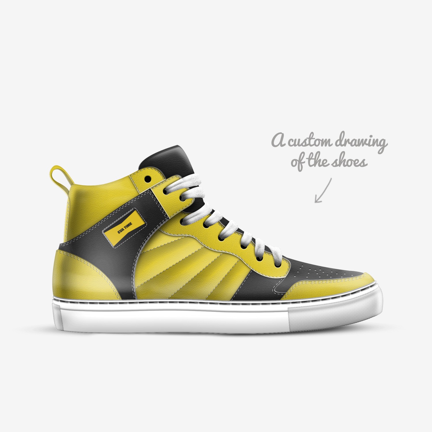 EVA TIME custom made in Italy shoes by Luca Alive | Sketch view