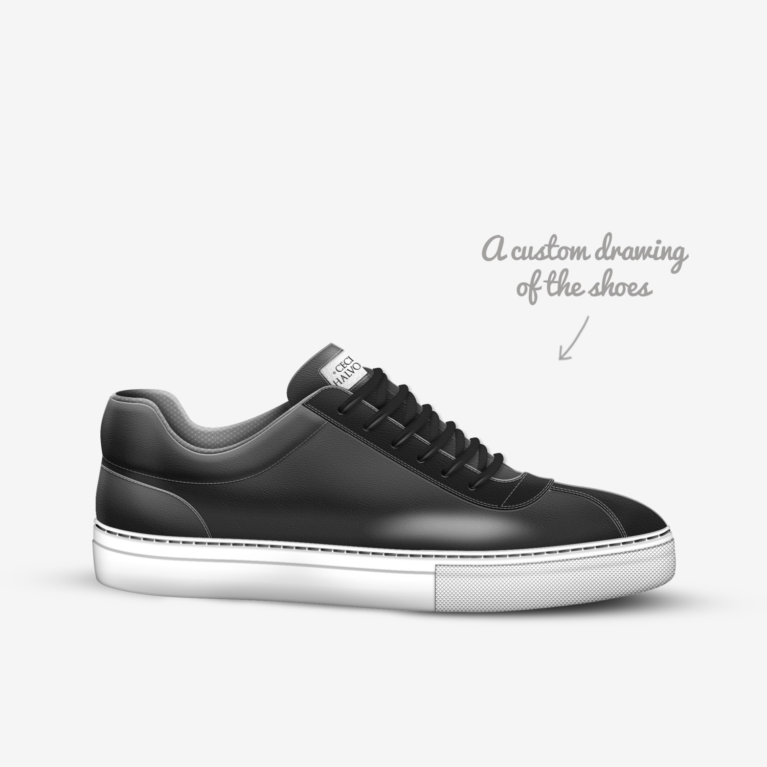 CECILIE HALVORSEN_agen custom made in Italy shoes by Agency Aliveshoes | Sketch view