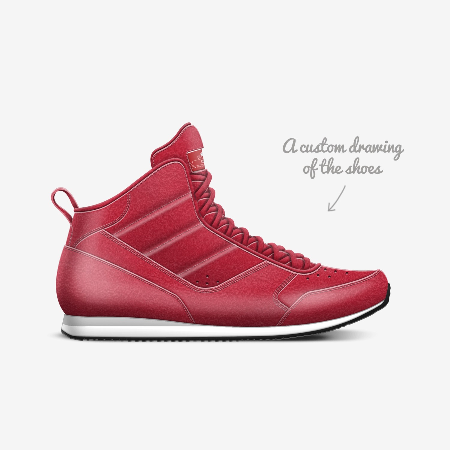 R2RK custom made in Italy shoes by Reel2reel Kustoms | Sketch view