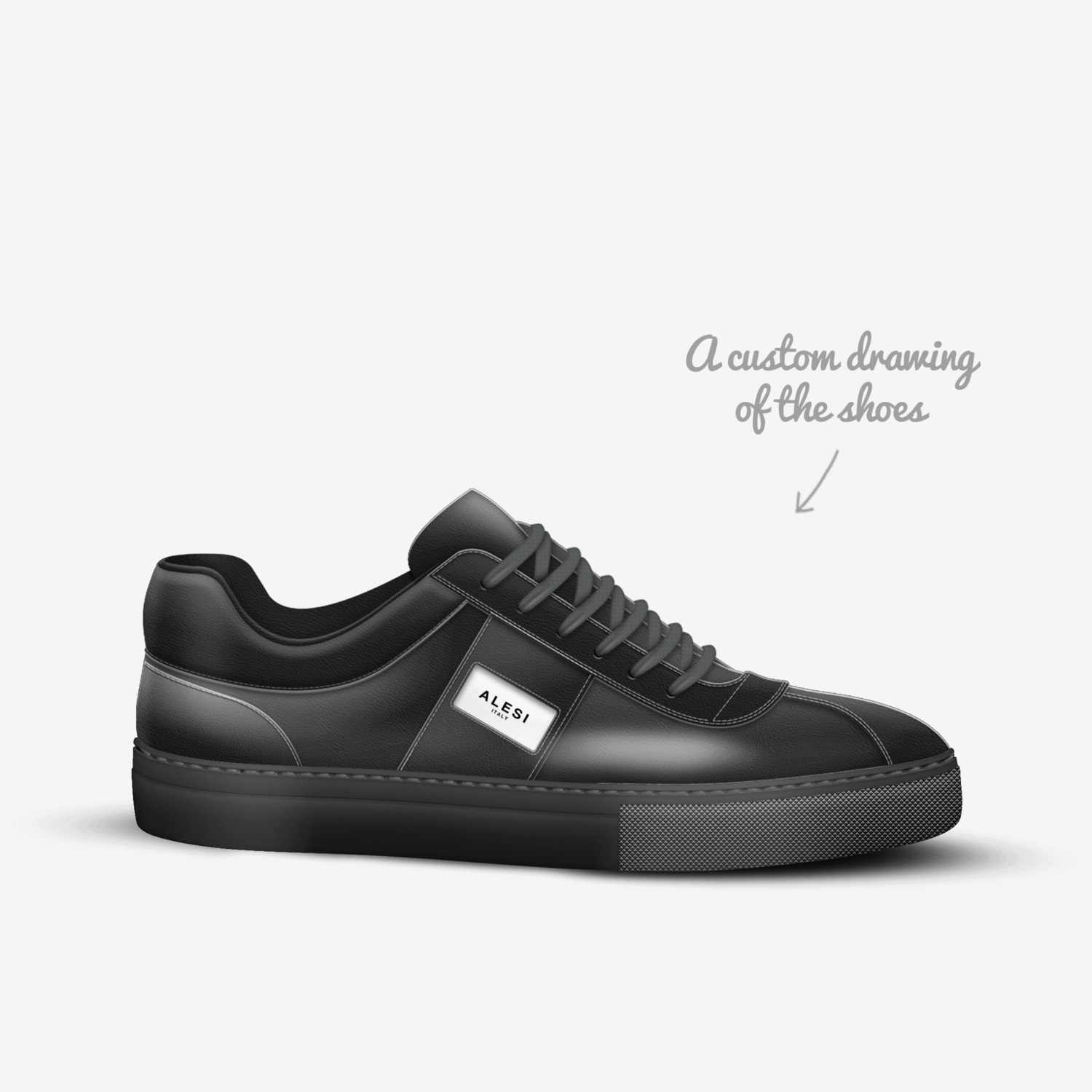 Alesi Lo custom made in Italy shoes by Lonanthony Parker | Sketch view