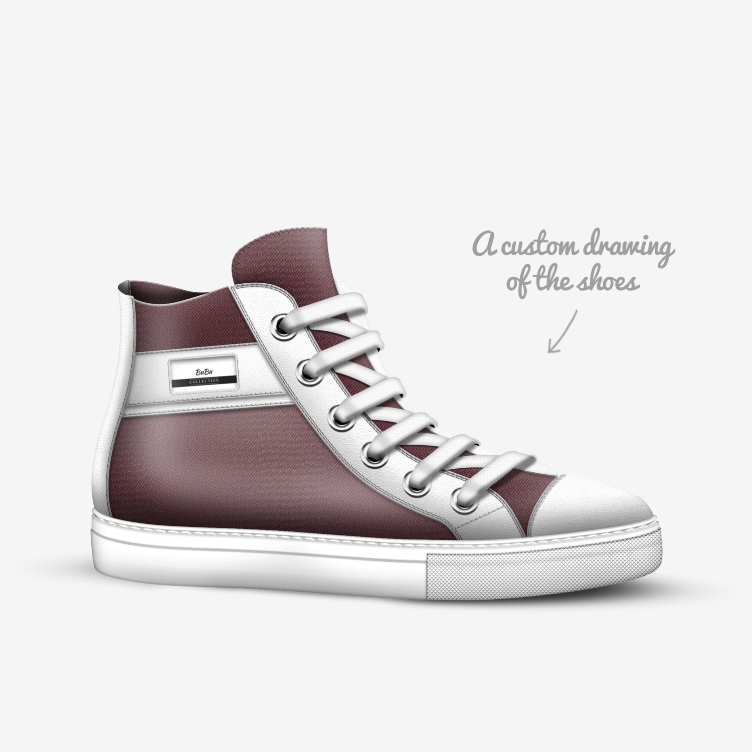 BuBu custom made in Italy shoes by Luca Alive | Sketch view