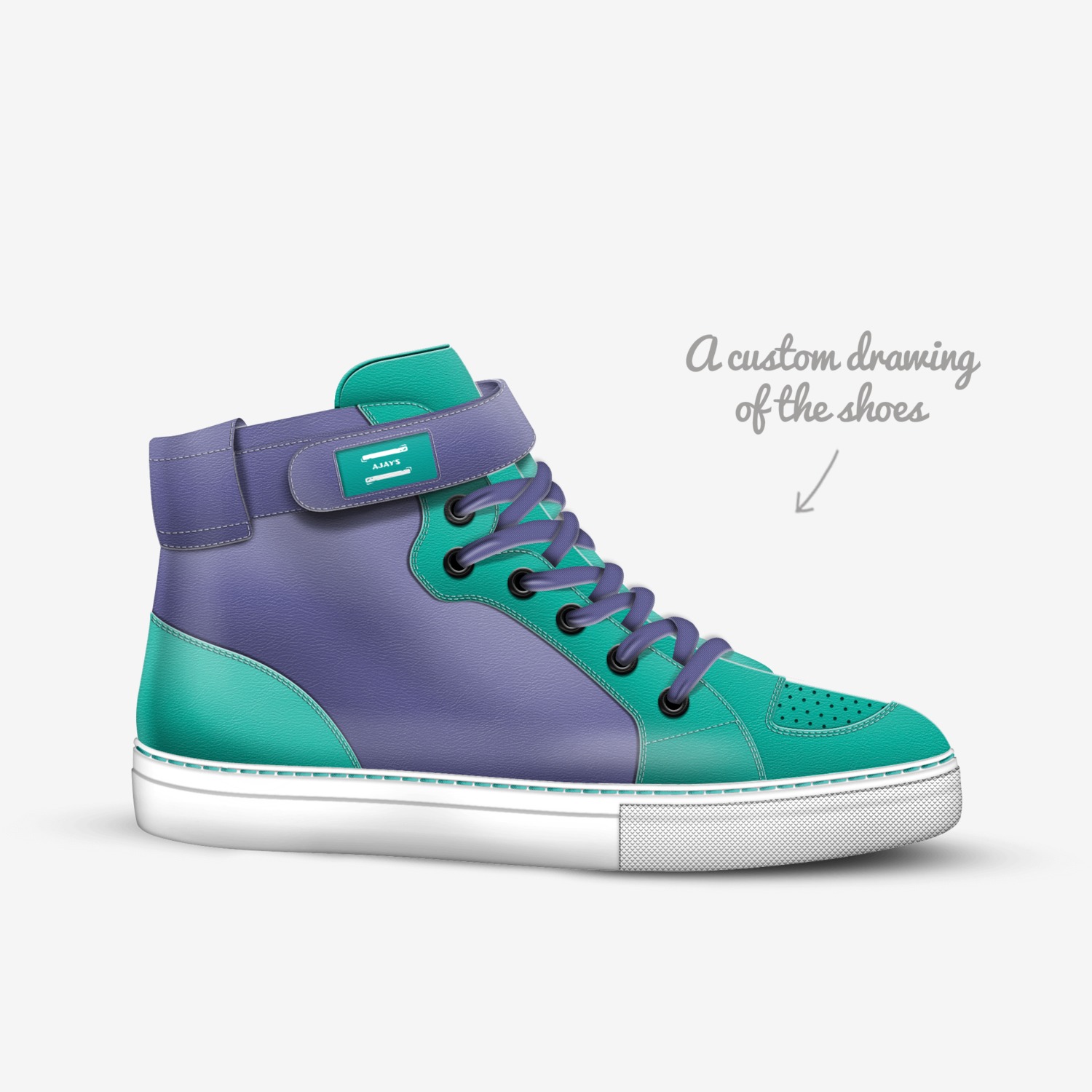 AJAY custom made in Italy shoes by Noodle Fazza | Sketch view