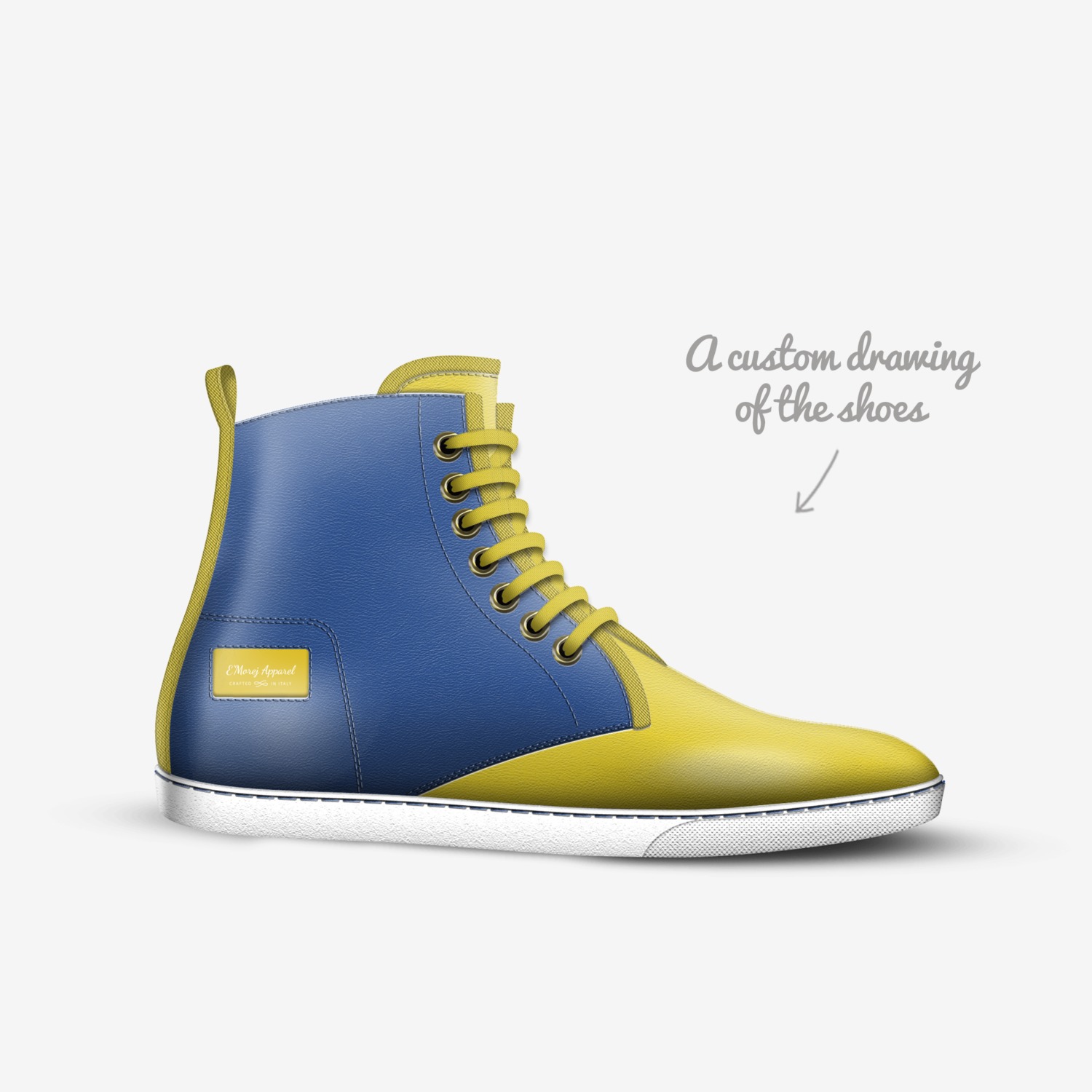 E'Morej Apparel custom made in Italy shoes by Lateef Williams | Sketch view