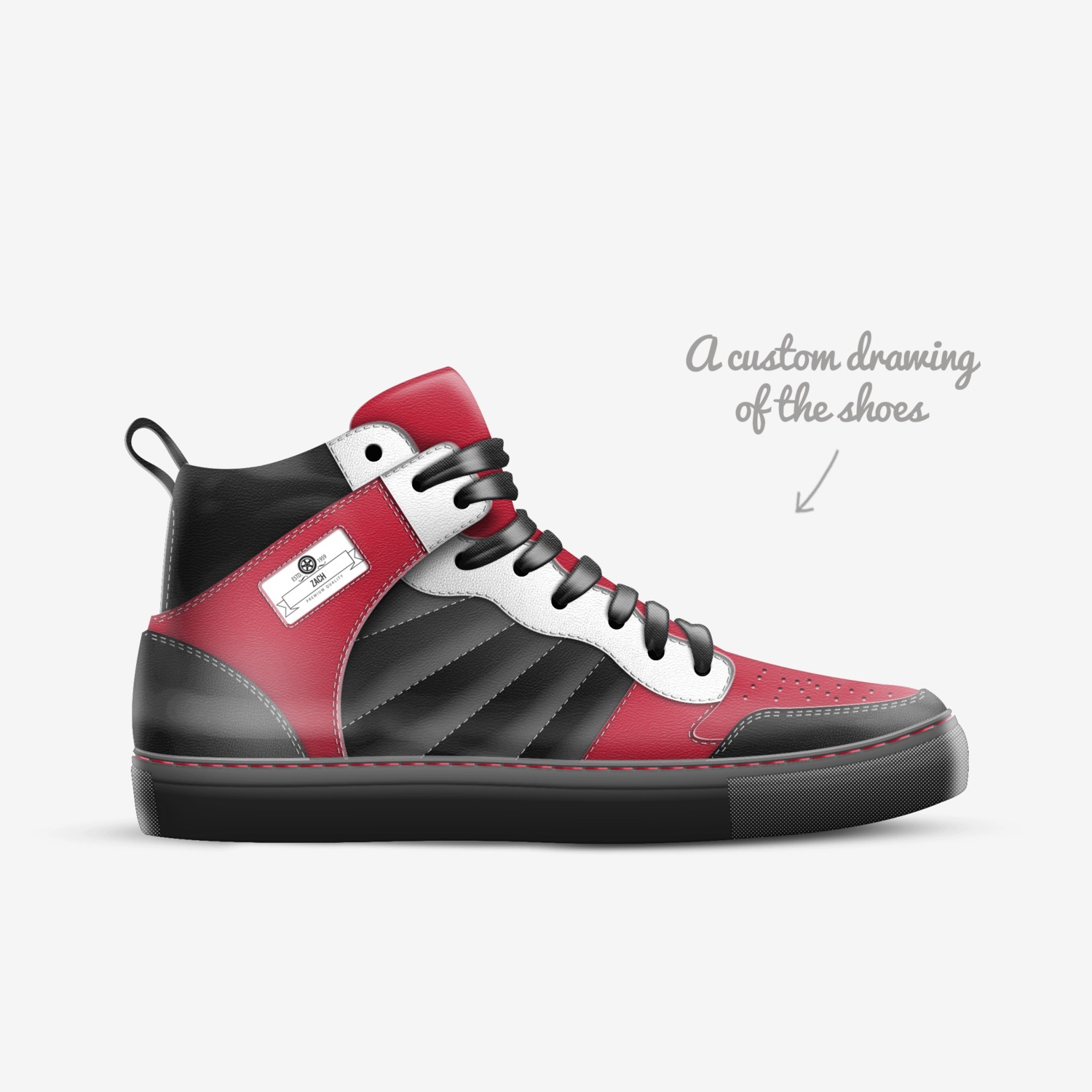Zach custom made in Italy shoes by Zach | Sketch view