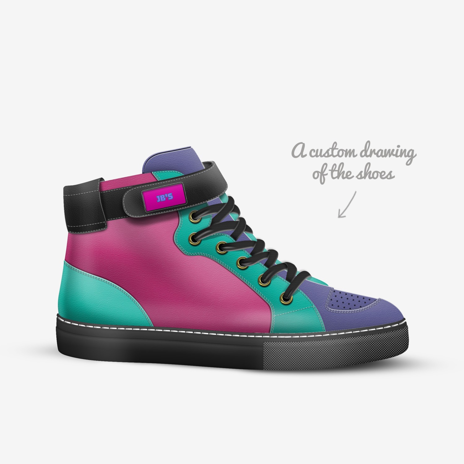 JB'S custom made in Italy shoes by Jessie Johnson | Sketch view