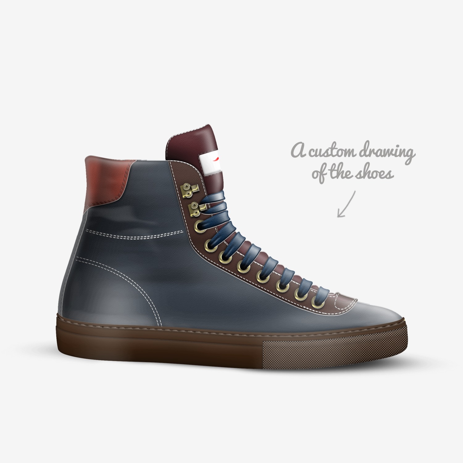 ALEXANDE GATES custom made in Italy shoes by Jonathan Andre Cowley | Sketch view