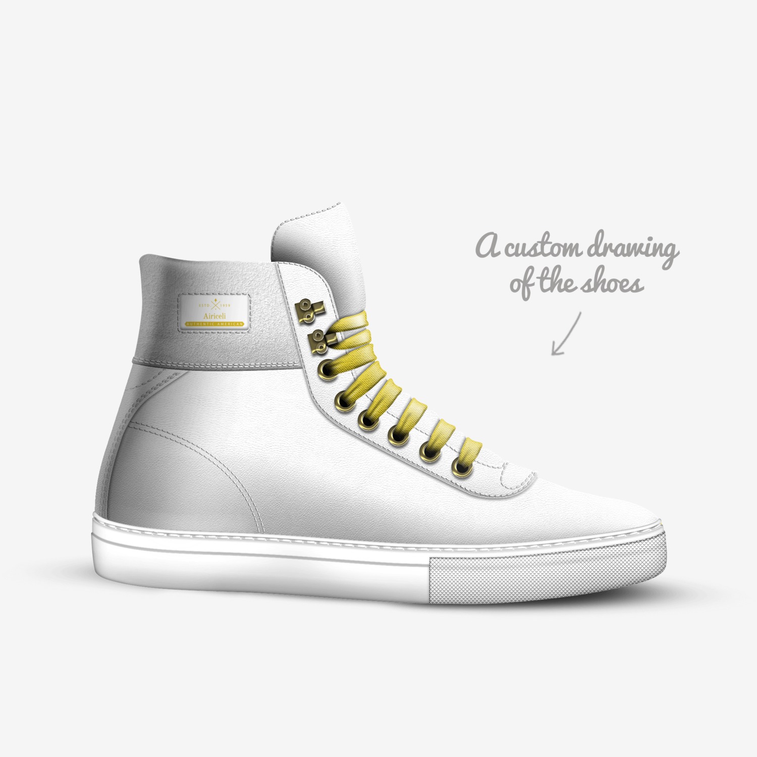 Airiceli custom made in Italy shoes by Ronald Durio | Sketch view