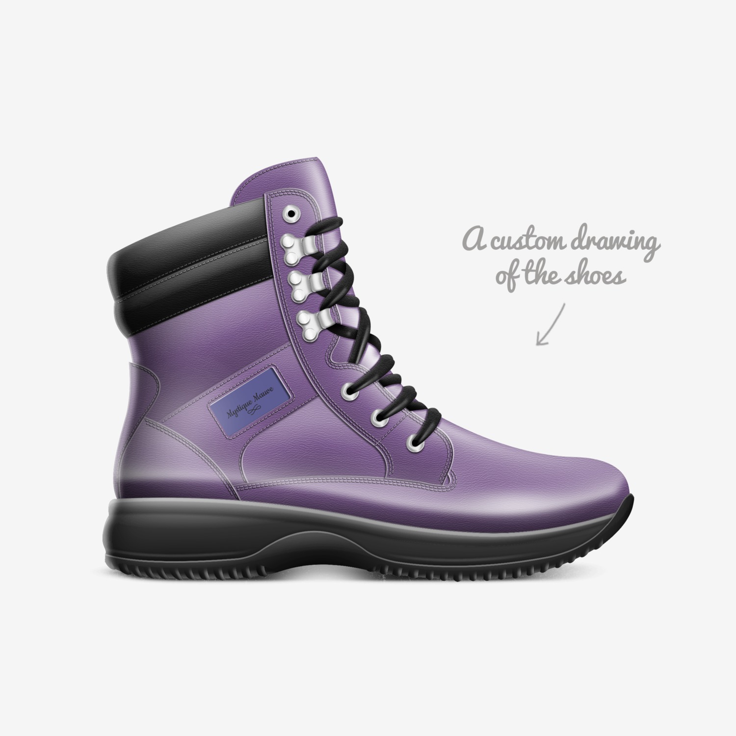 Mystique Mauve custom made in Italy shoes by Aomoji Kei | Sketch view