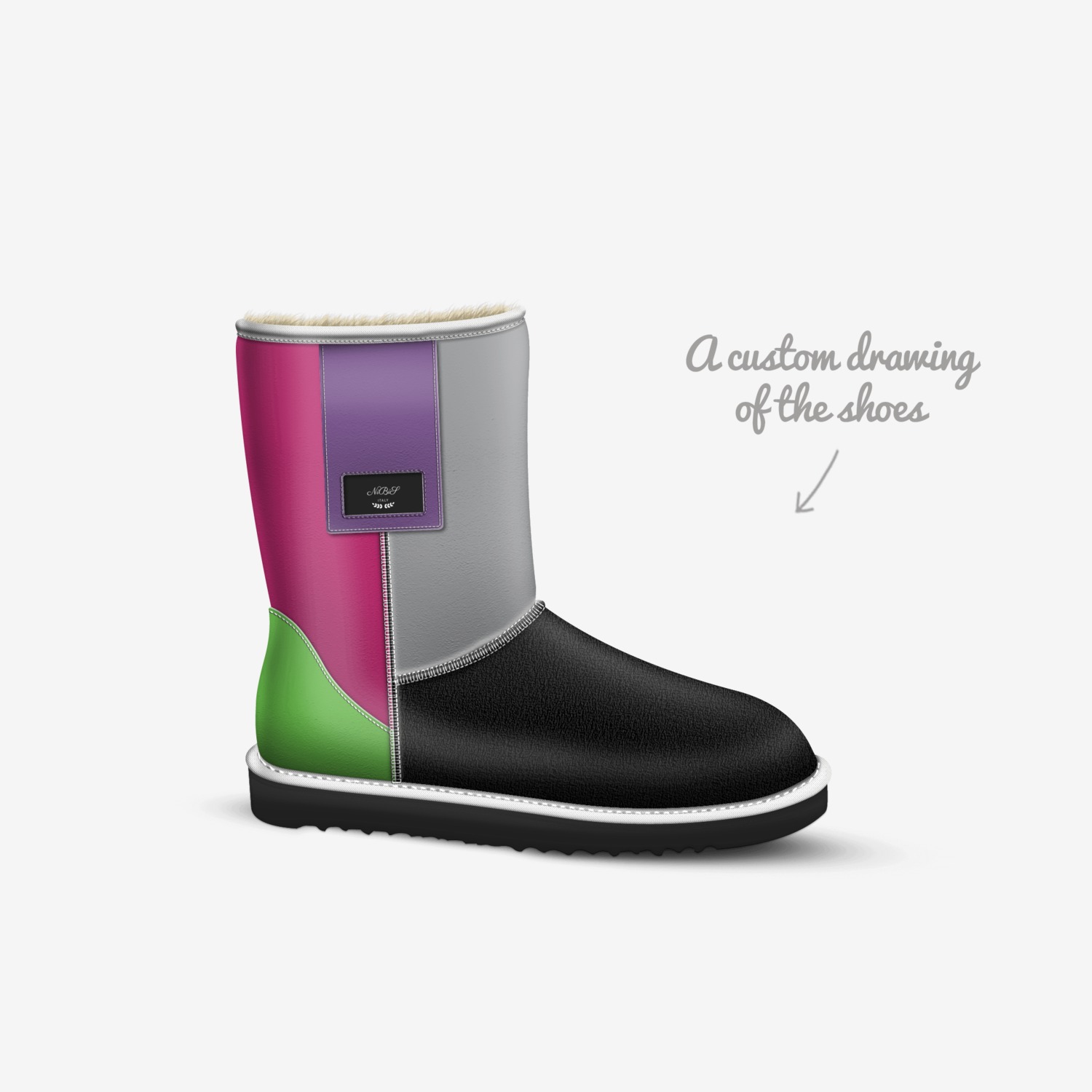 NIBIS custom made in Italy shoes by Messina Norris | Sketch view